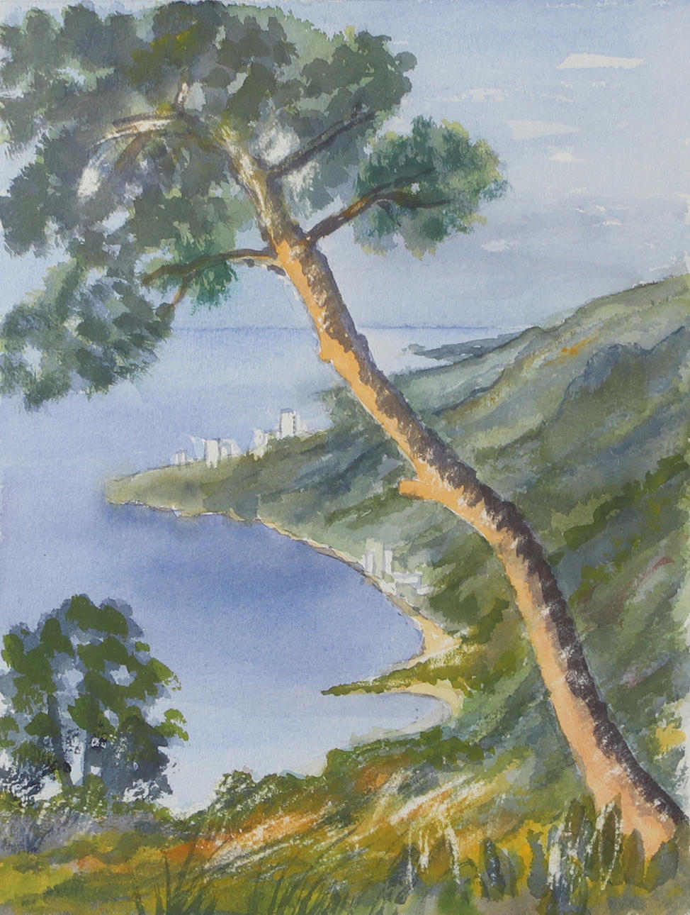 ELVY ANDERSSON. “Madeira”, watercolour, signed.
