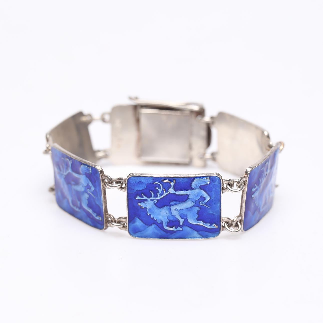 ARMBAND, silver och emalj, Norne, Norge.