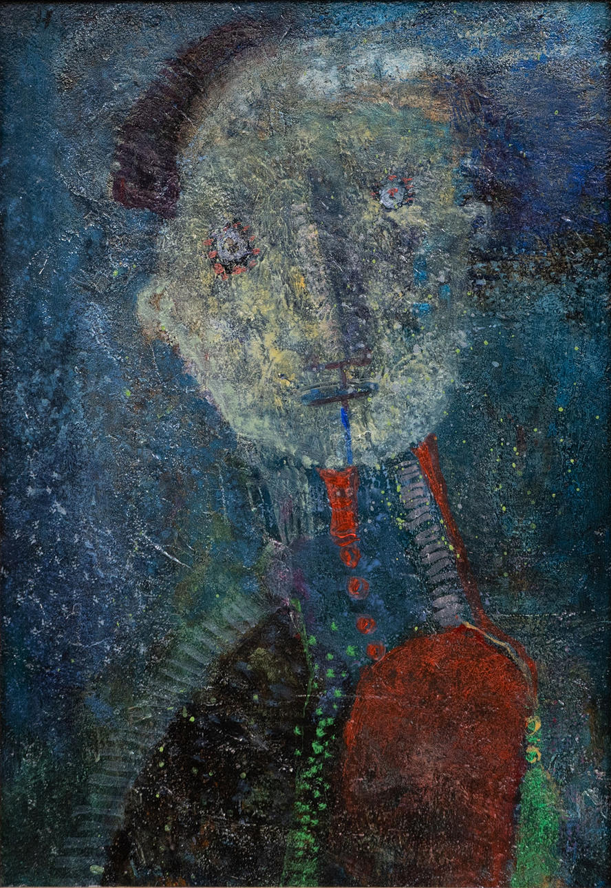 HENRI SERT. Face, oil on panel, signed.