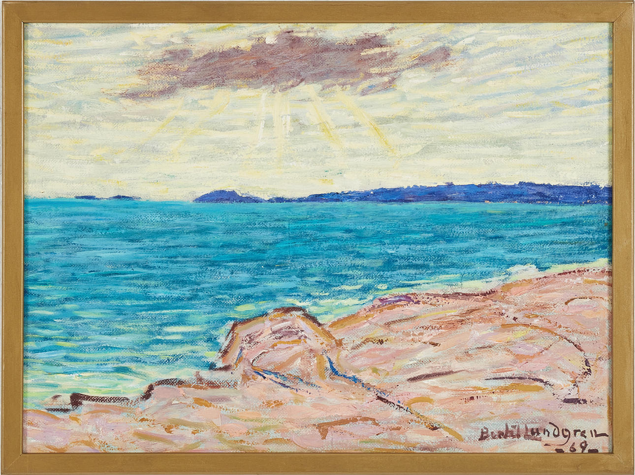 BERTIL LUNDGREN (1900-1979). “Järflotta”, oil on canvas, signed and dated -69.