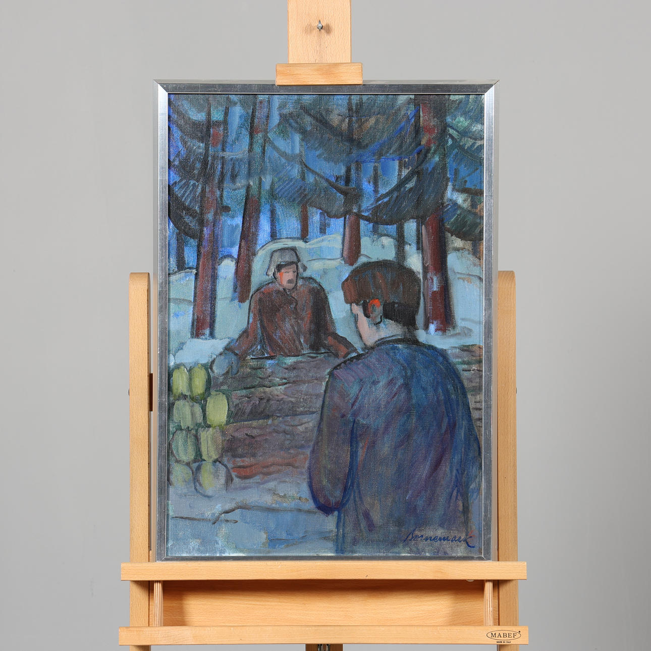 UNO BORNEMARK. OIL ON CANVAS, signed.