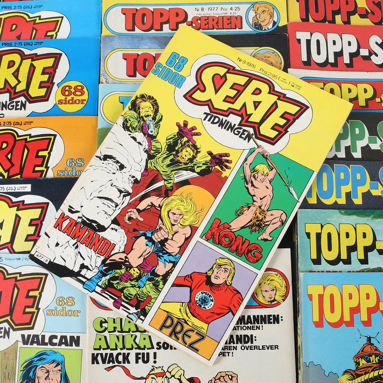 48 tegneserier, herunder Marvel, 1970'er-80'erne.
