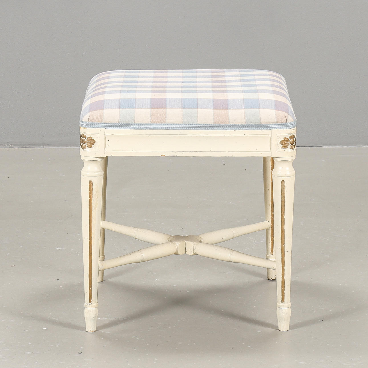 A Gustavian-style stool, 19th century.