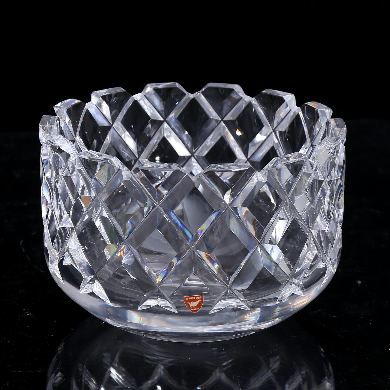 GUNNAR CYRÉN. Bowl, crystal, “Sofiero”, Orrerfors.