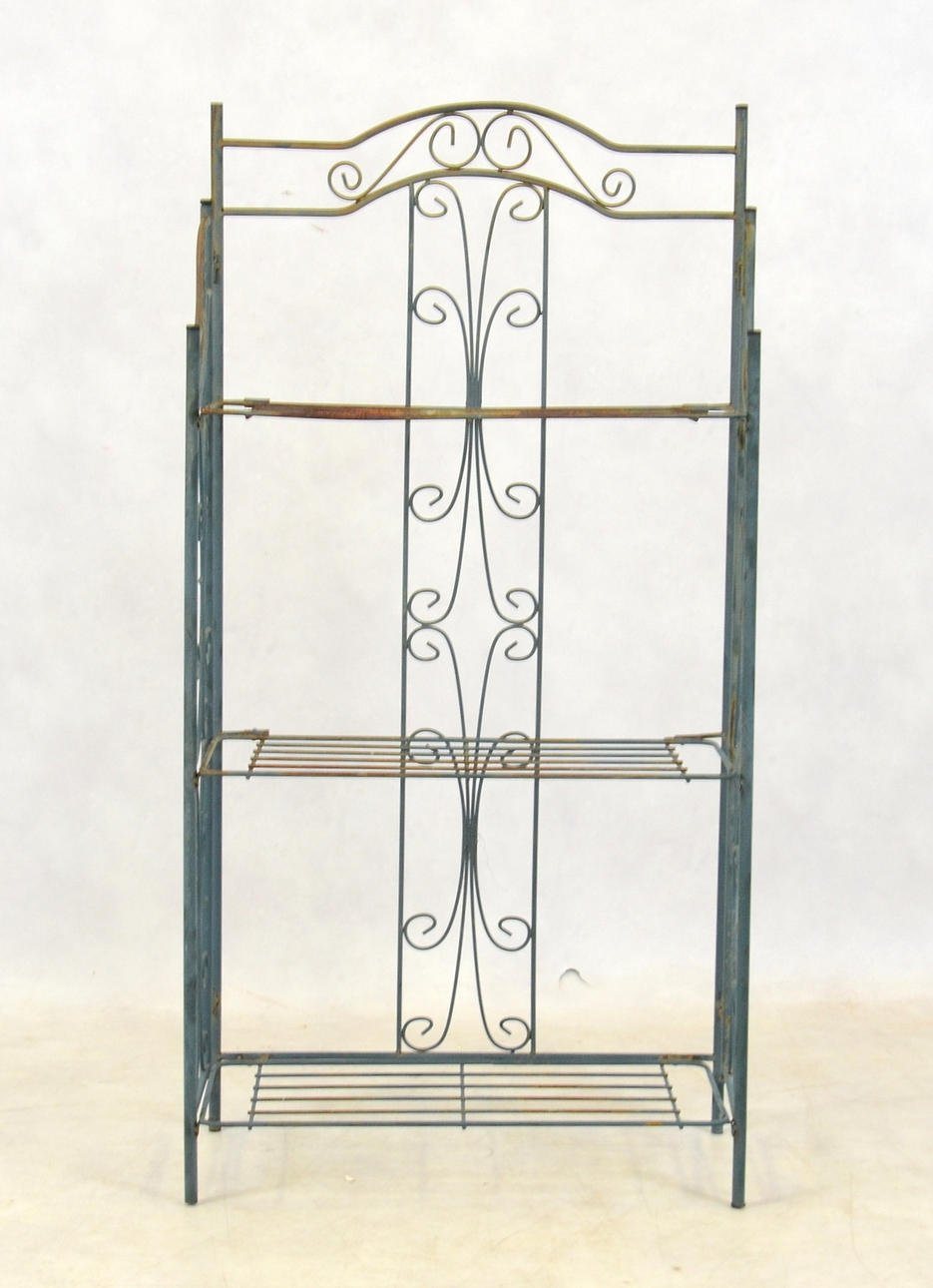 BLOMSTERHYLLA, grönmålad metall, 1900-tal.