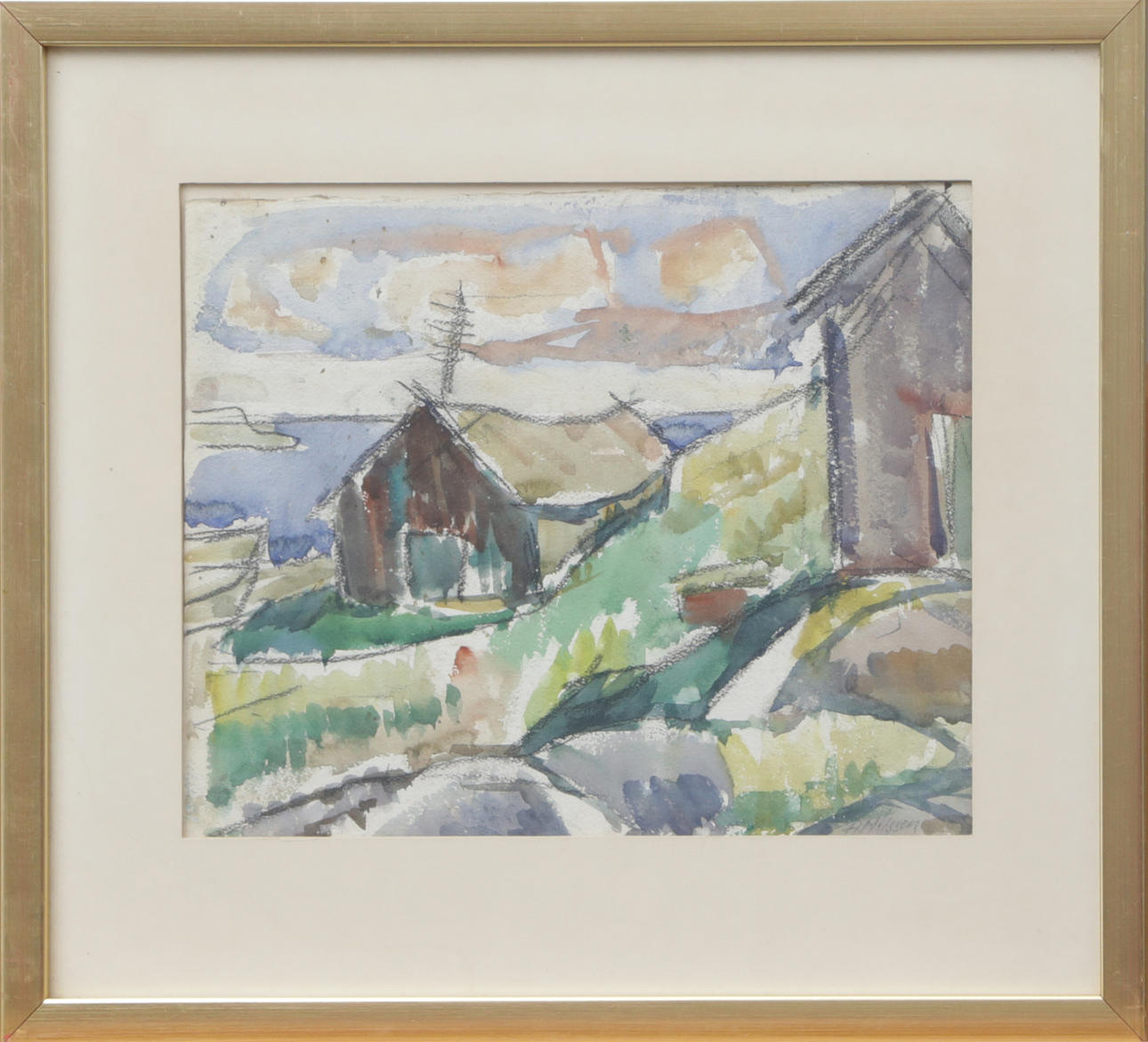 OIDENTIFIERAD KONSTNÄR. WATERCOLOR, on paper, signed Nilsson.