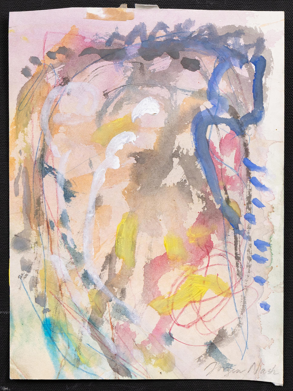 JÖRGEN NASH. Komposition, akvarell, signerad.