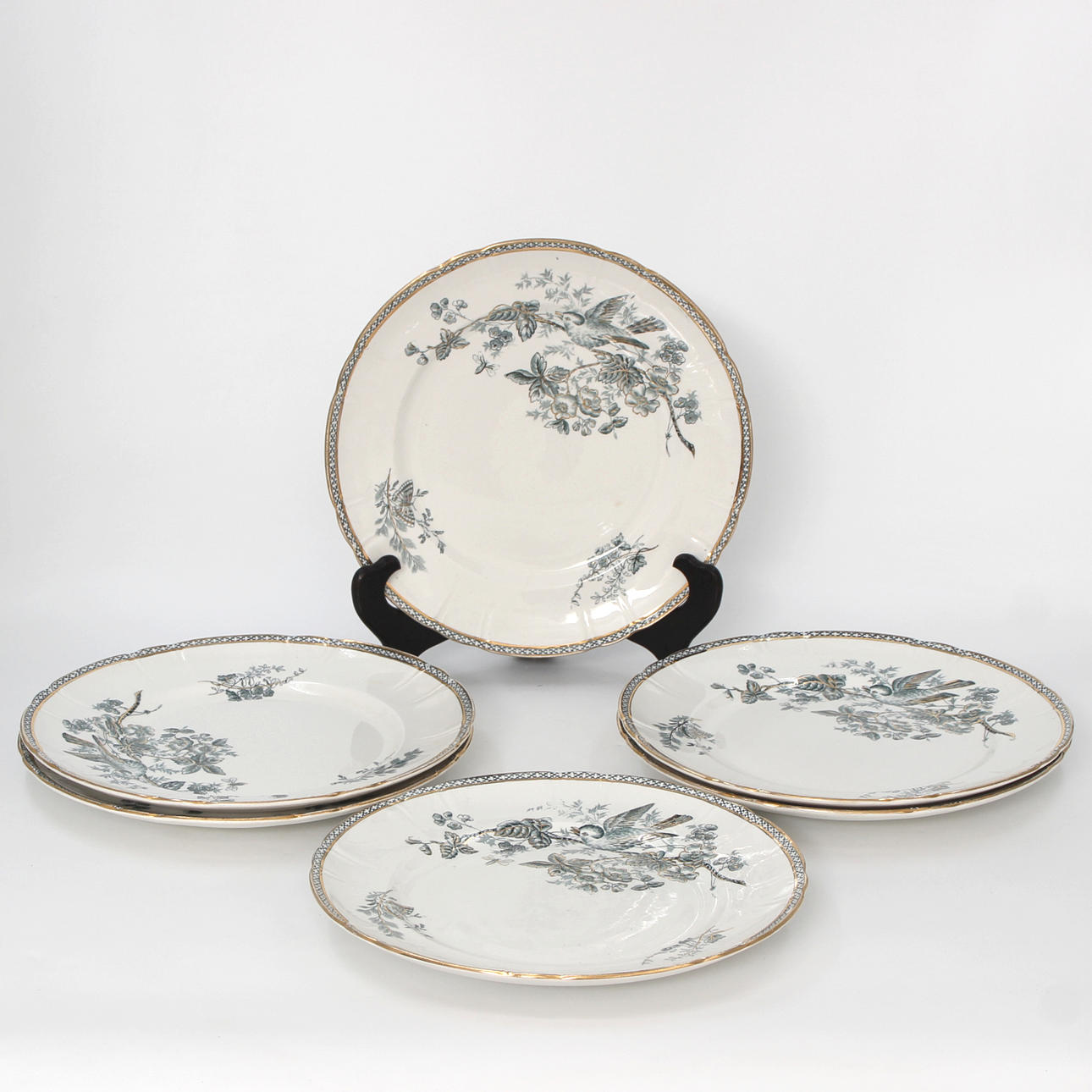 6 DINNER PLATES “WEXIÖ GULL” GUSTAFSBERG.