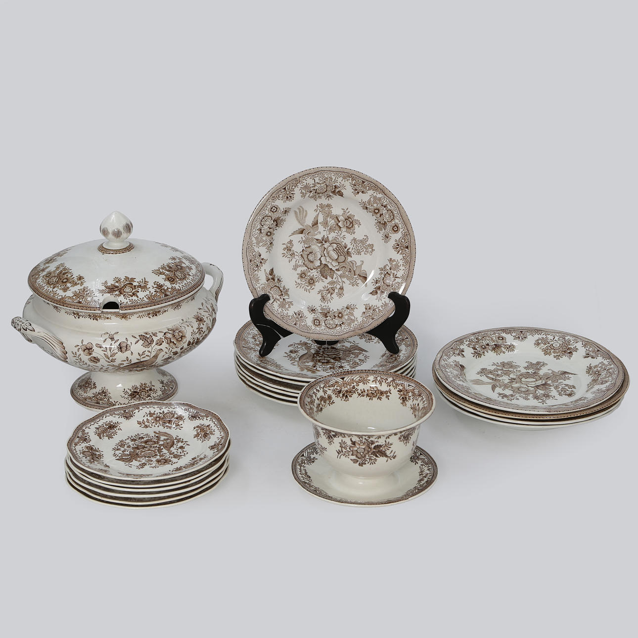 TABLEWARE PARTS, PIPE STRAND, BROWN PHEASANT.