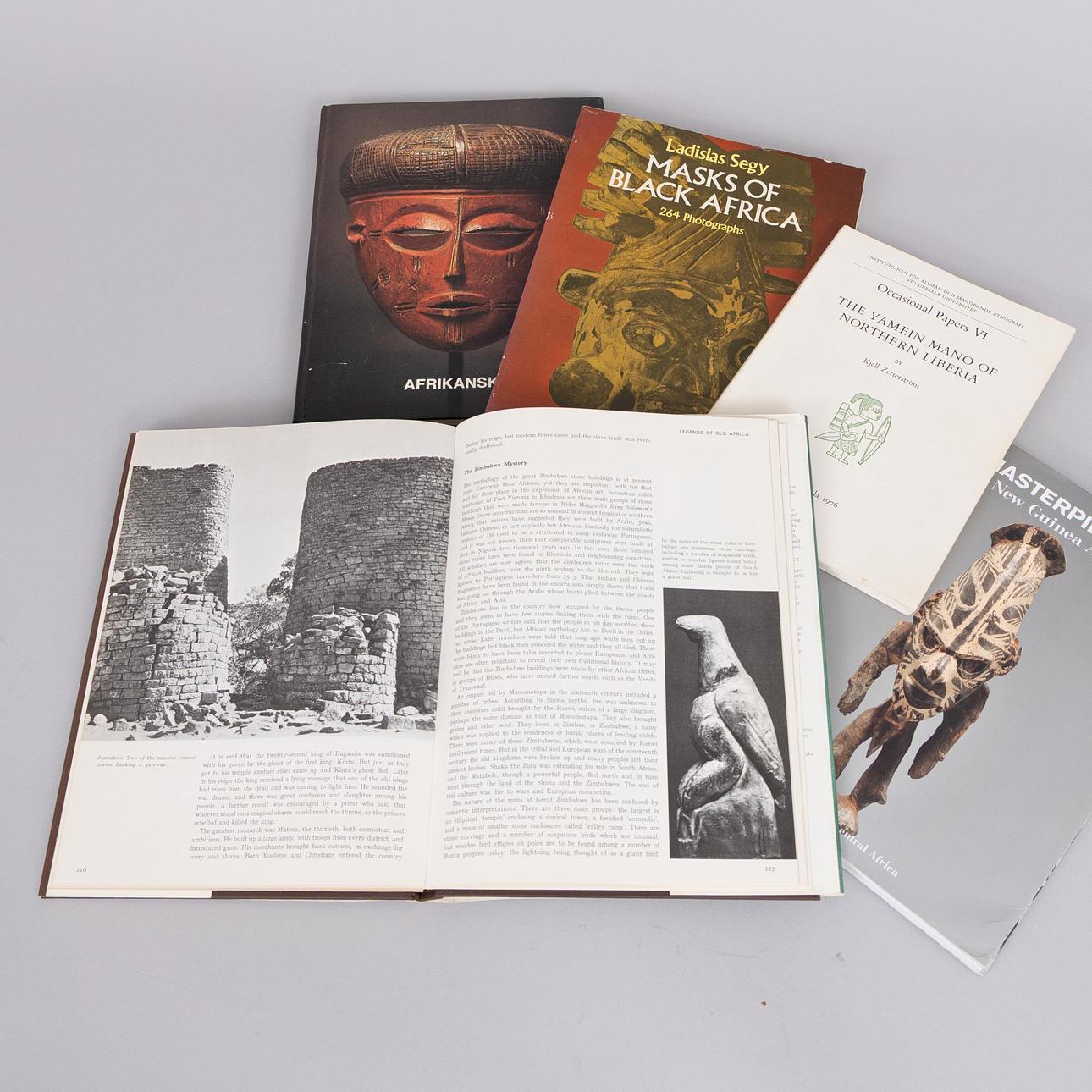 Five books, African Art and Ethnography.