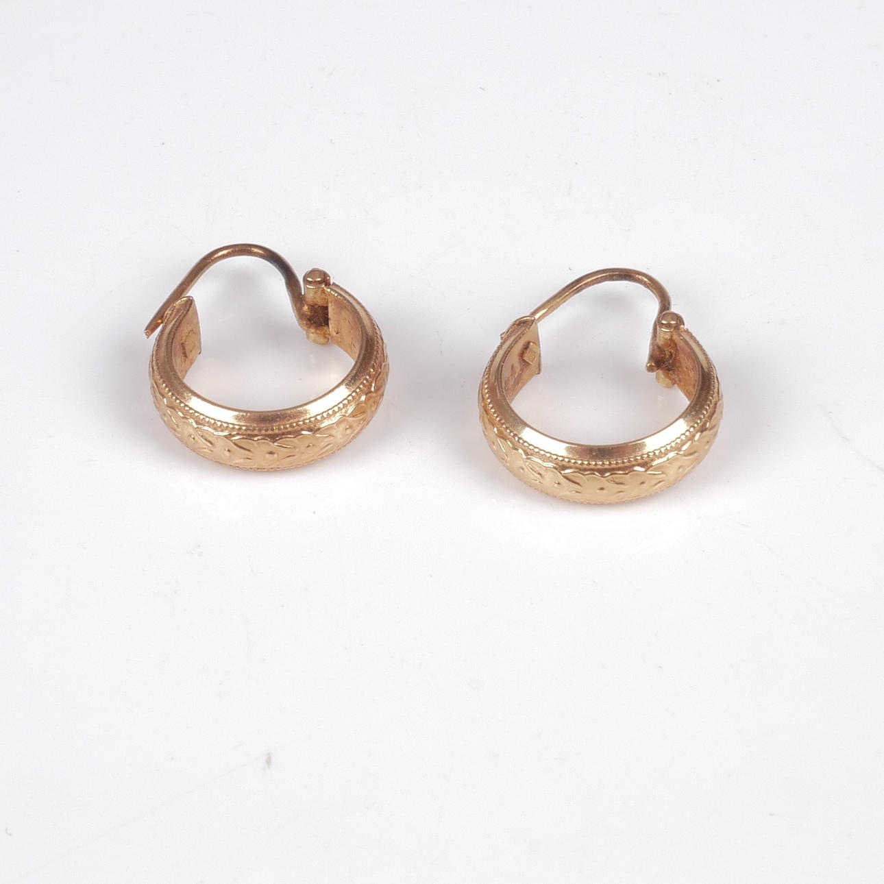 PENDIENTES CREOLER, un par, oro de 18 quilates.