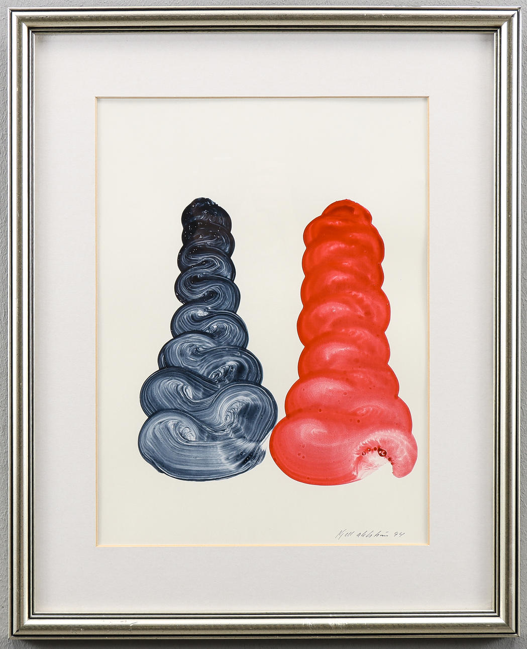 OIDENTIFIERAD KONSTNÄR, abstrakt komposition, signerad.