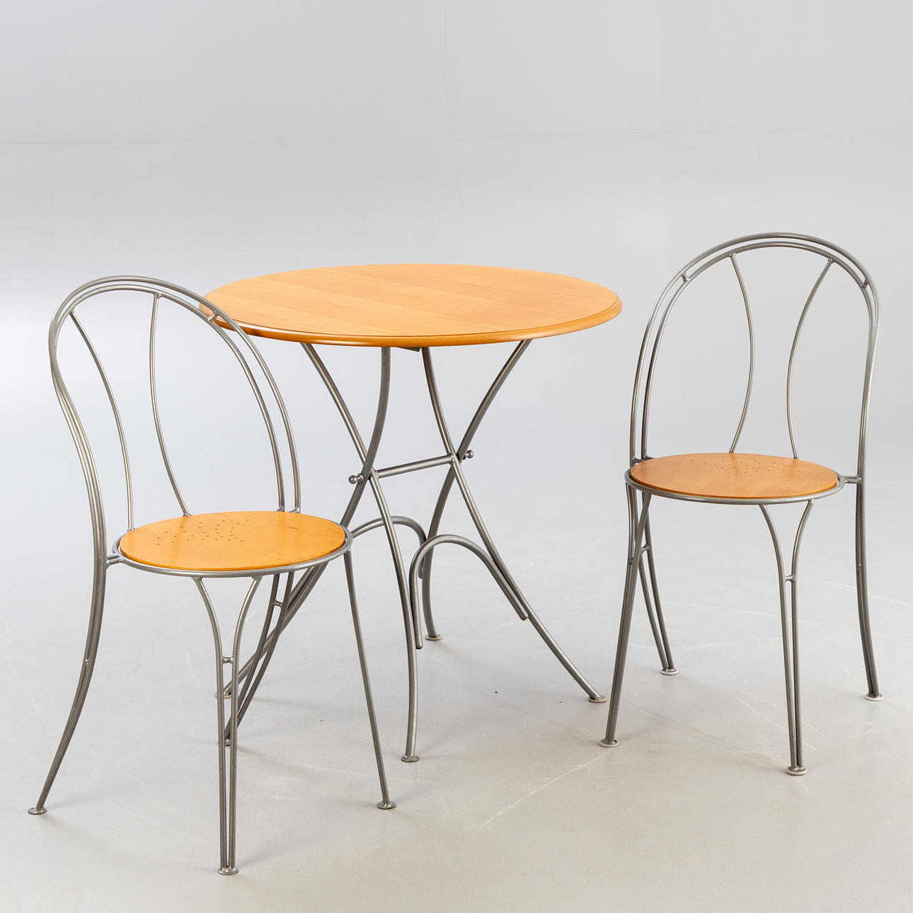 NIELS GAMMELGAARD. Ikea. Dining set, 2 chairs and 1 'Pajala' folding table. 1990s (3).