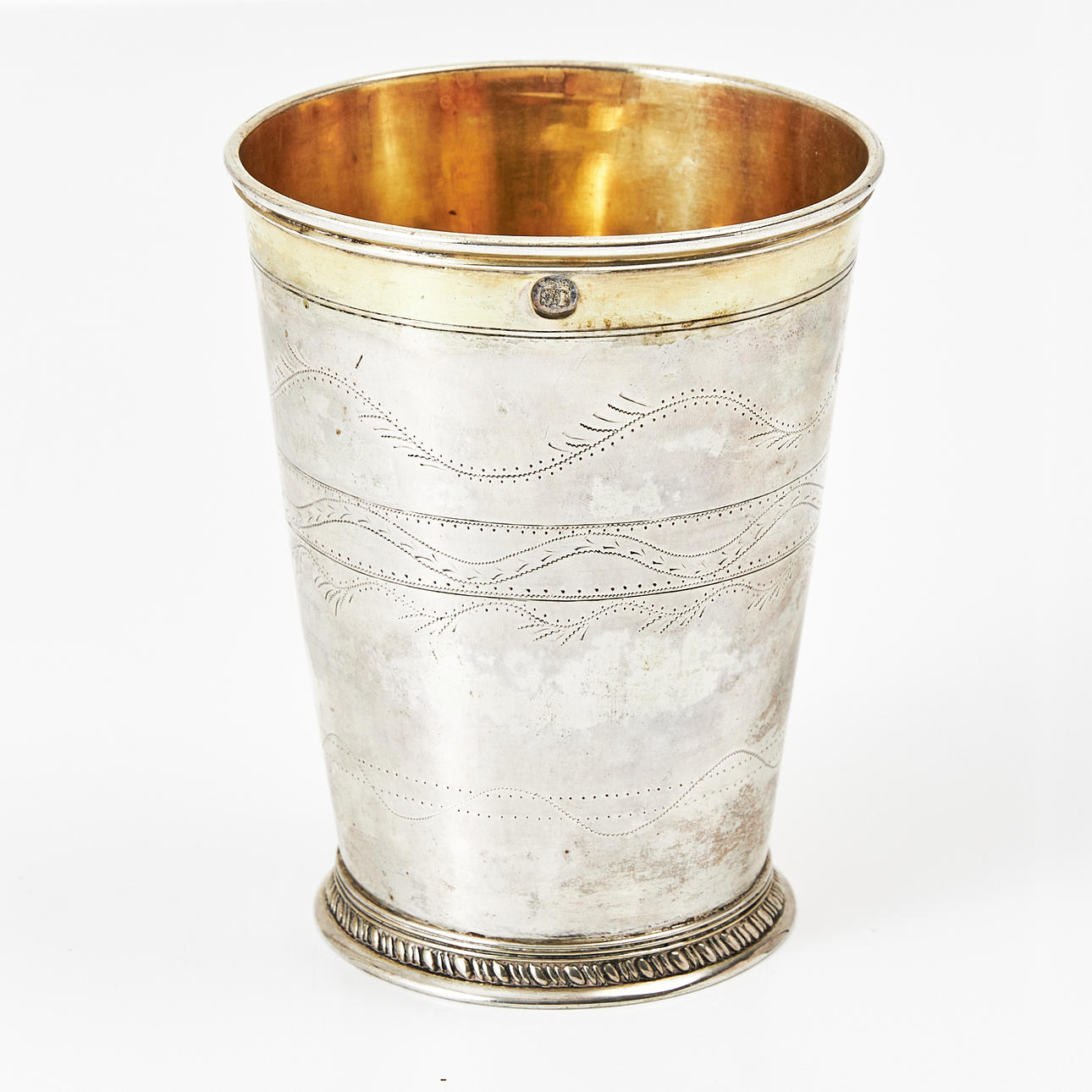 A silver goblet, probably 18th century, Germany.