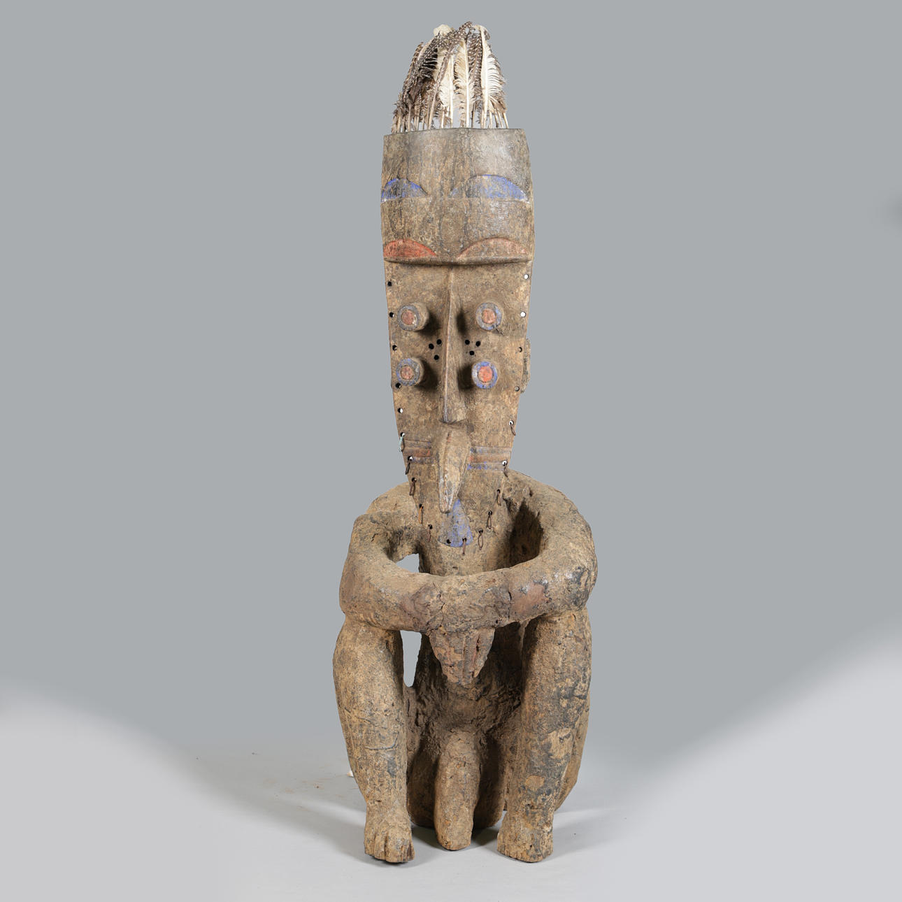 EINE GROSSE GRABFIGUR EINES GREBO-KRU-KRIEGERS, LIBERIA.