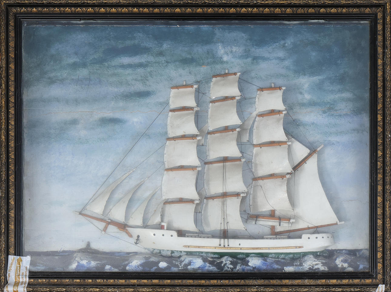 A 20th-century ship diorama.