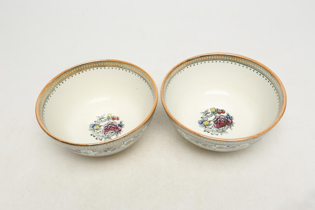A set of two flintware bowls, Russia.