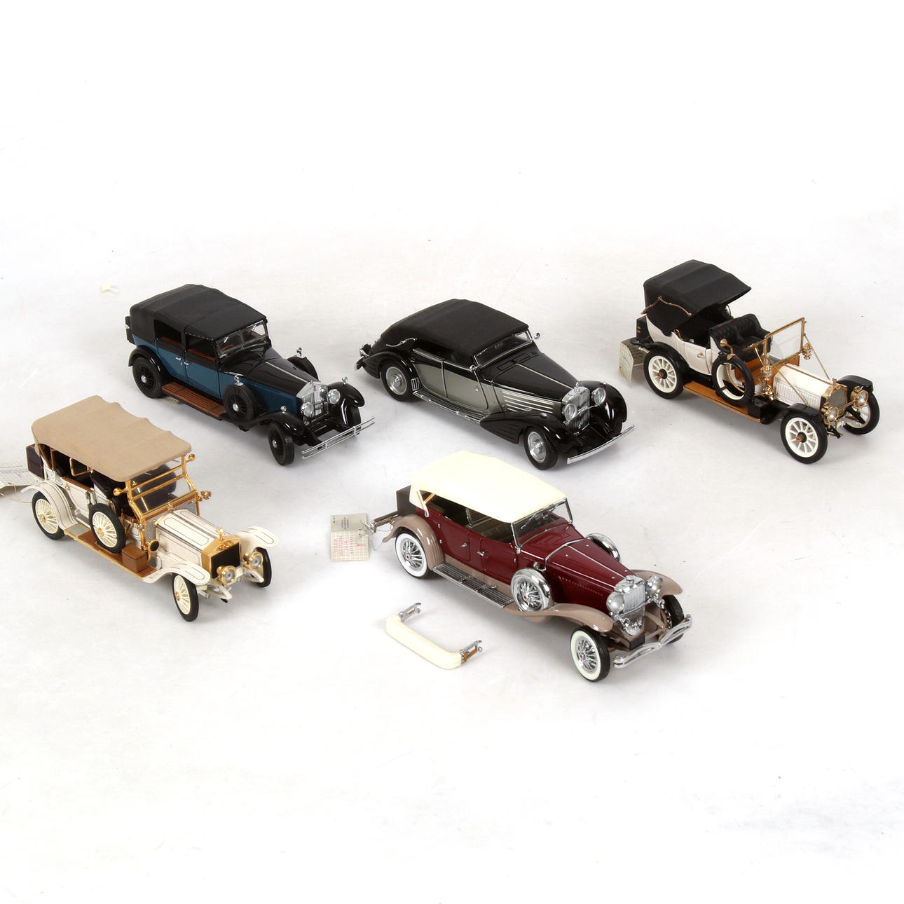 Ein Satz von 5 Rolls Royce Modellautos, Franklin Mint, 19/2000er.