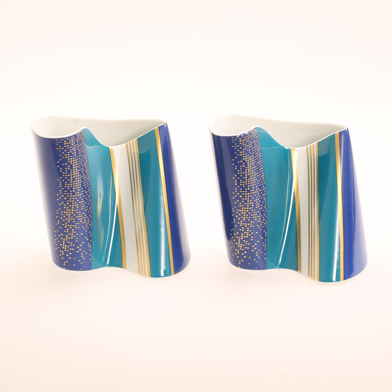 VASER, 2 stycken, porslin, Barbara Brenner, Rosenthal.