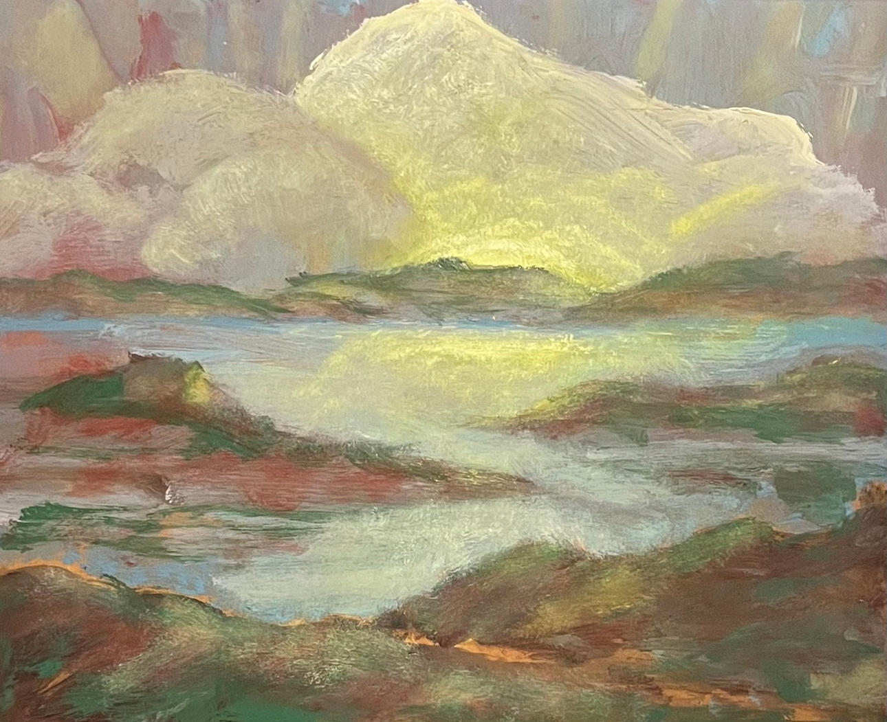 OIDENTIFIERAD KONSTNÄR. Lapland mountain landscape. Oil on panel, indistinctly signed on verso.