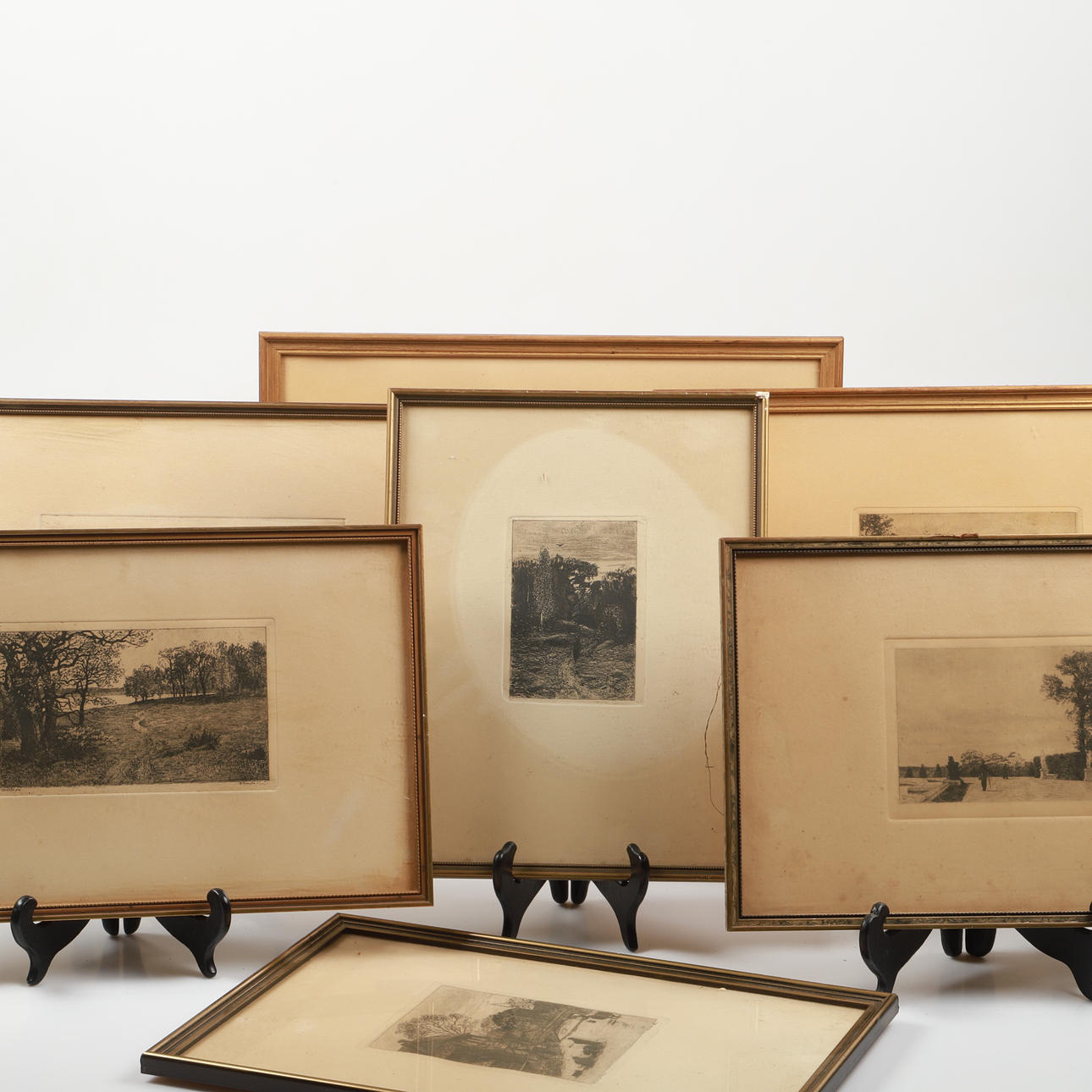 TRYGGVE HERMELIN. Etchings, 7 pieces, signed.