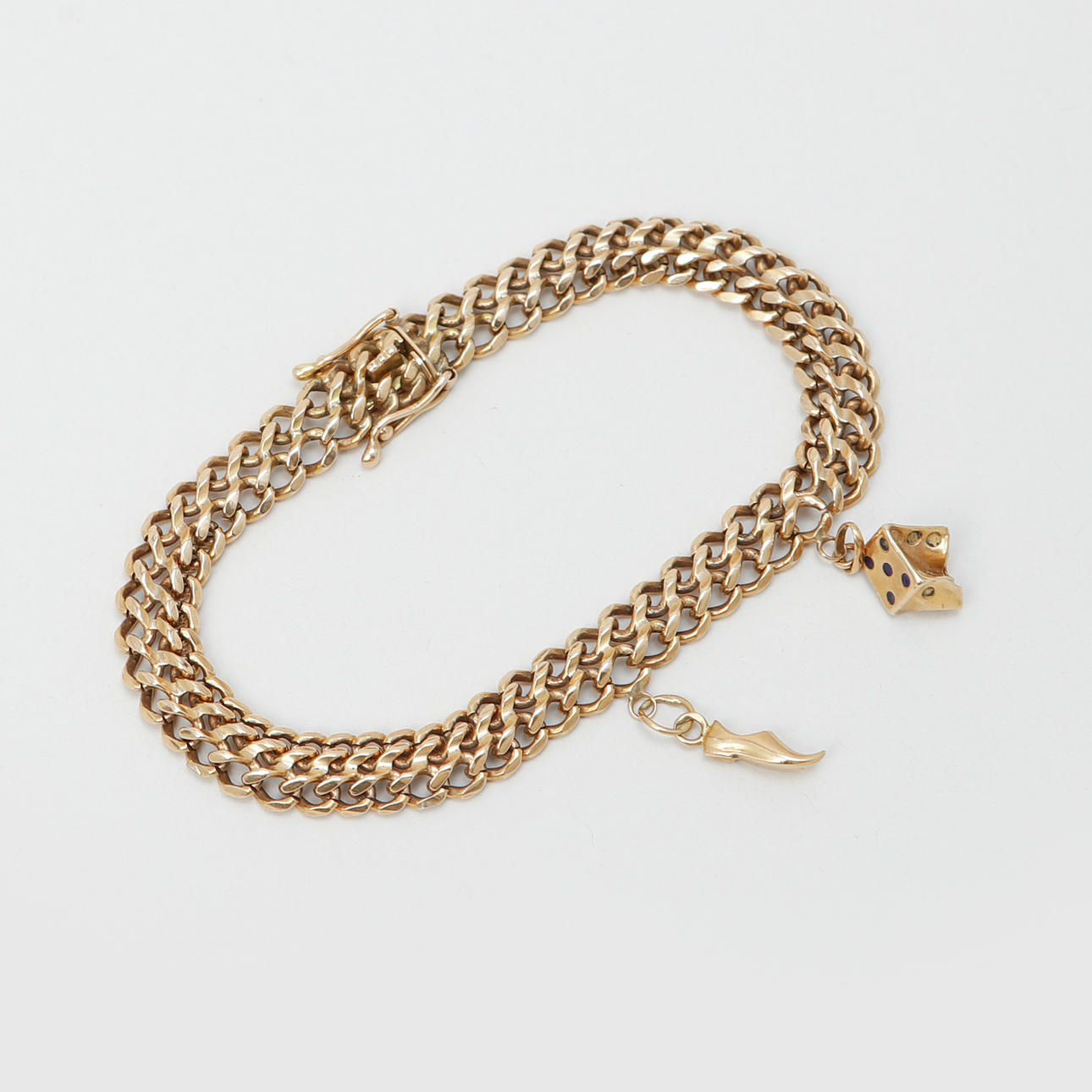 ARMLÄNK, 18k guld, vikt ca 27 gram.