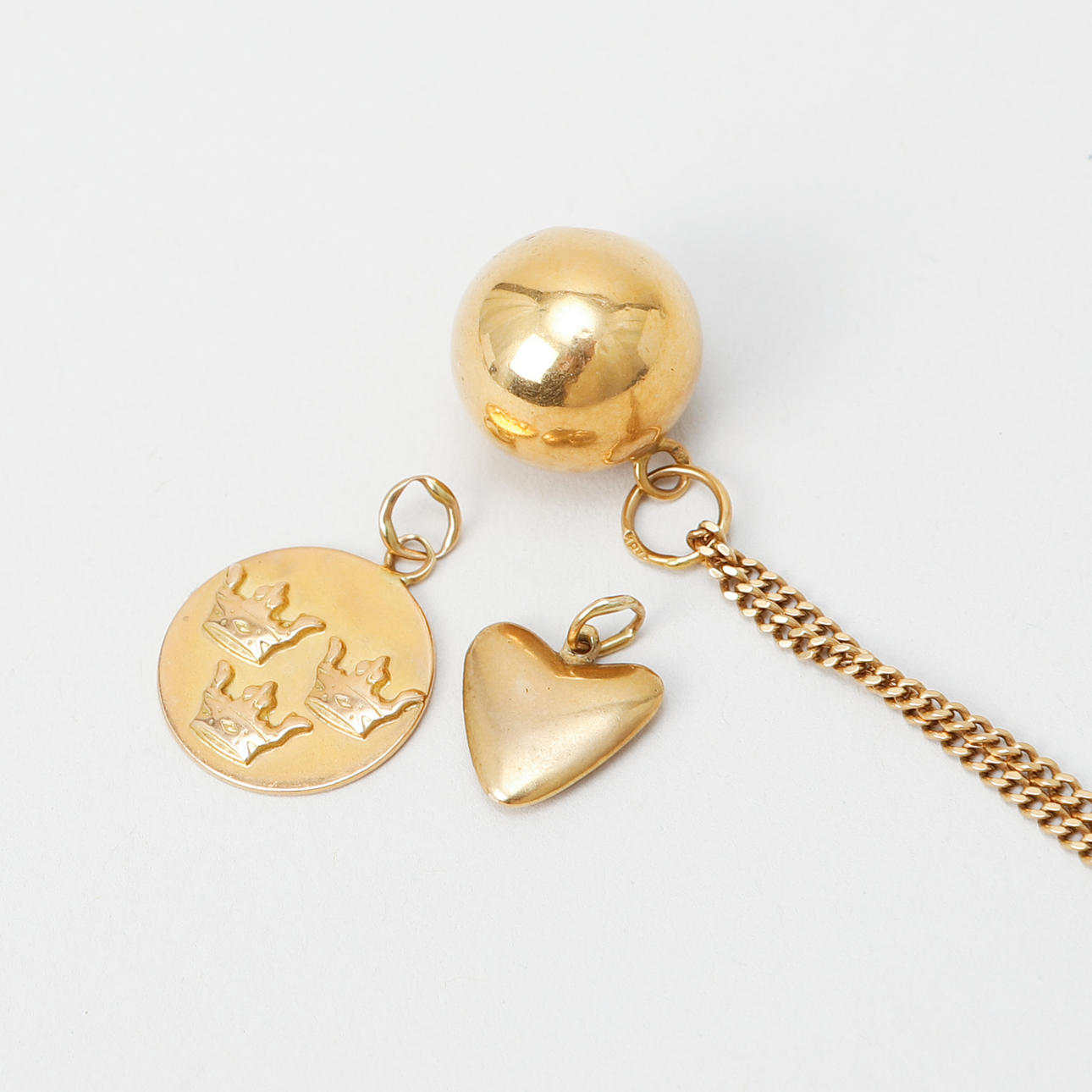 DEFEKTA SMYCKEN, 18k guld, totalvikt ca 12 gram.