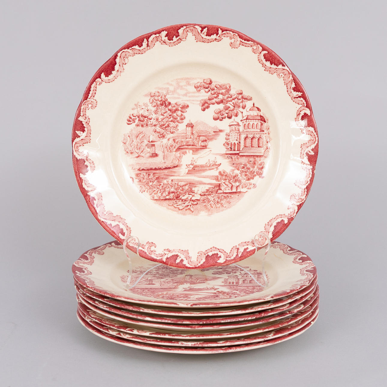 A set of 8 flintware plates, “Bengali”, Rörstrand.