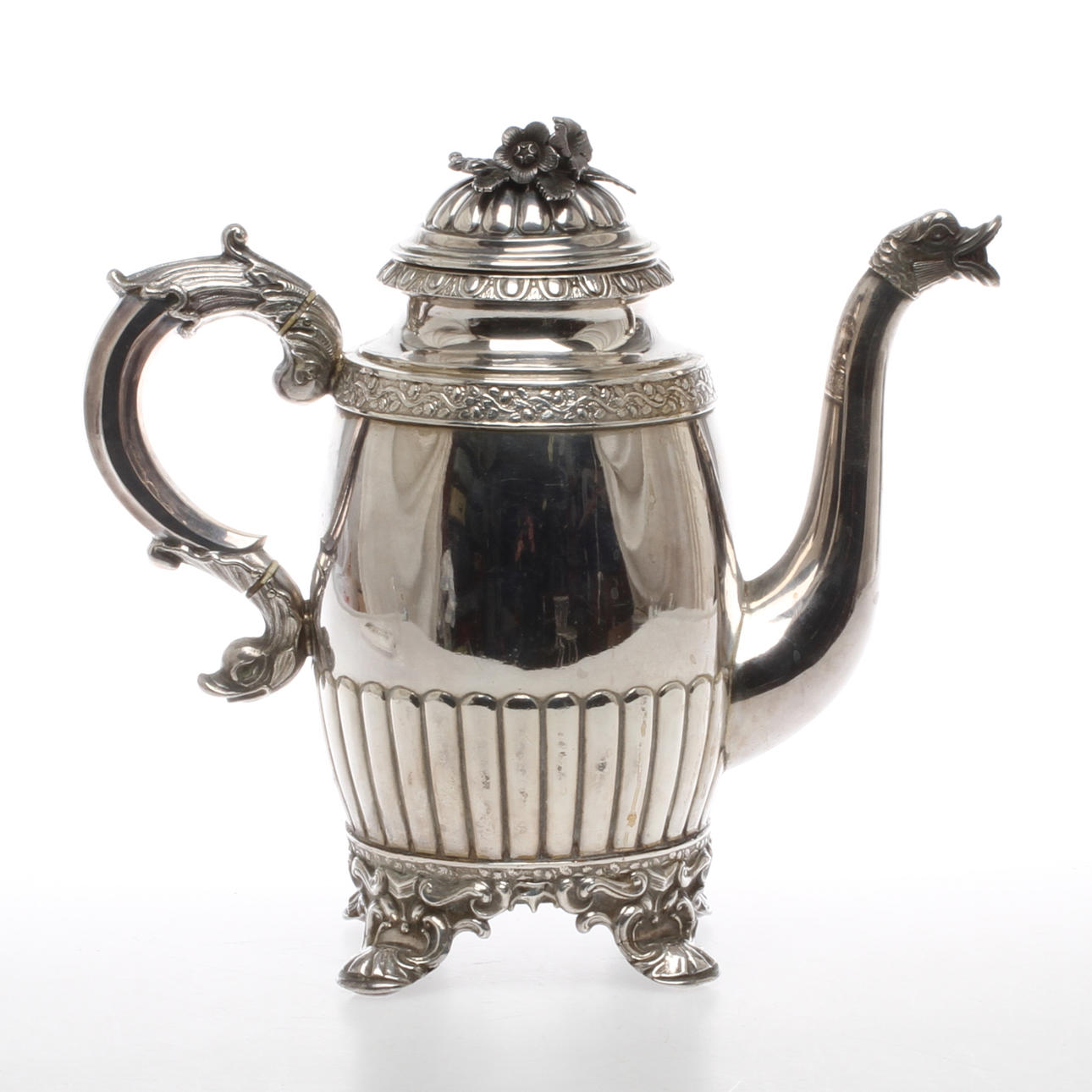 KAFFEKANNA, silver, Petter Wigren, Malmö, 1849.