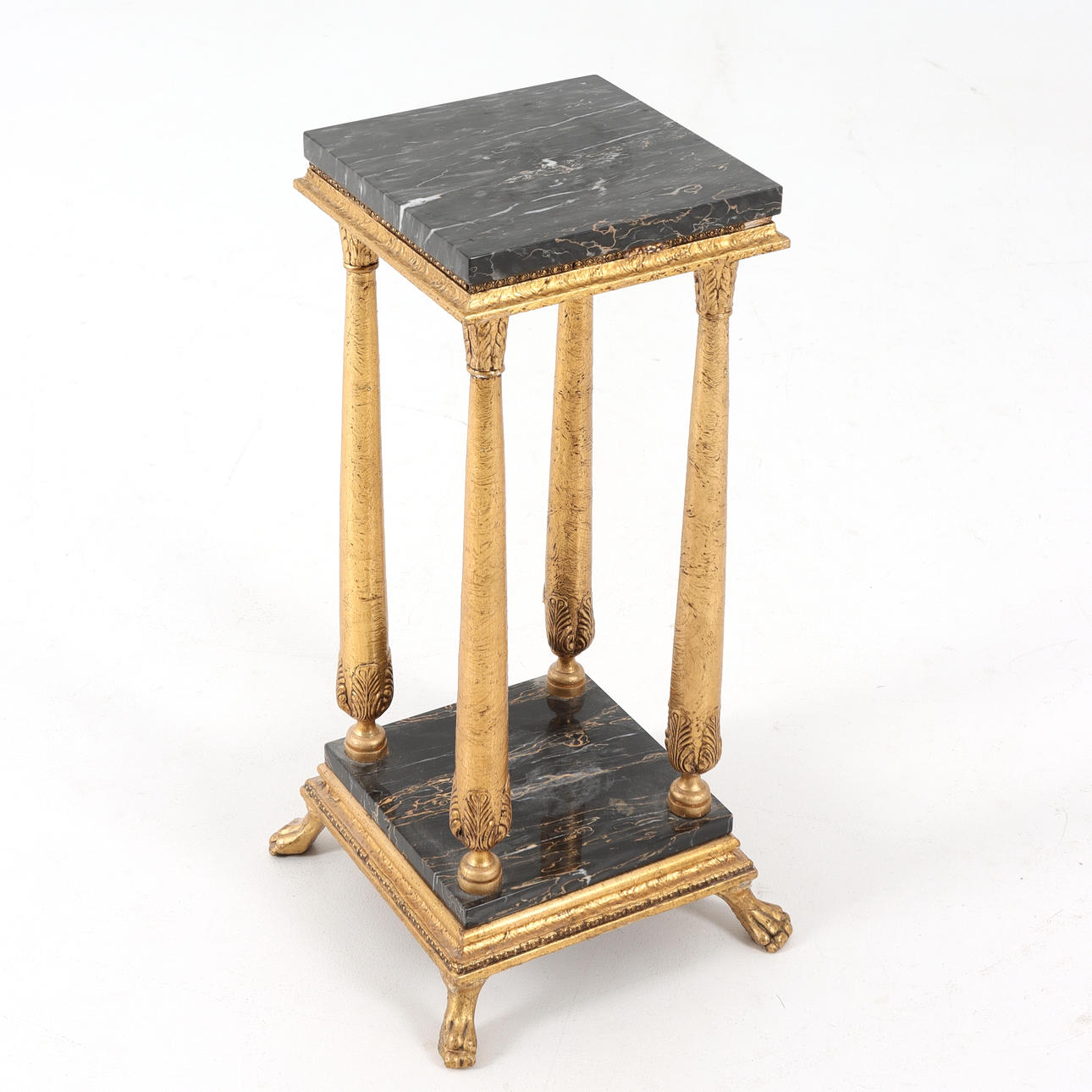 A pedestal, with stone top, 20th century.
