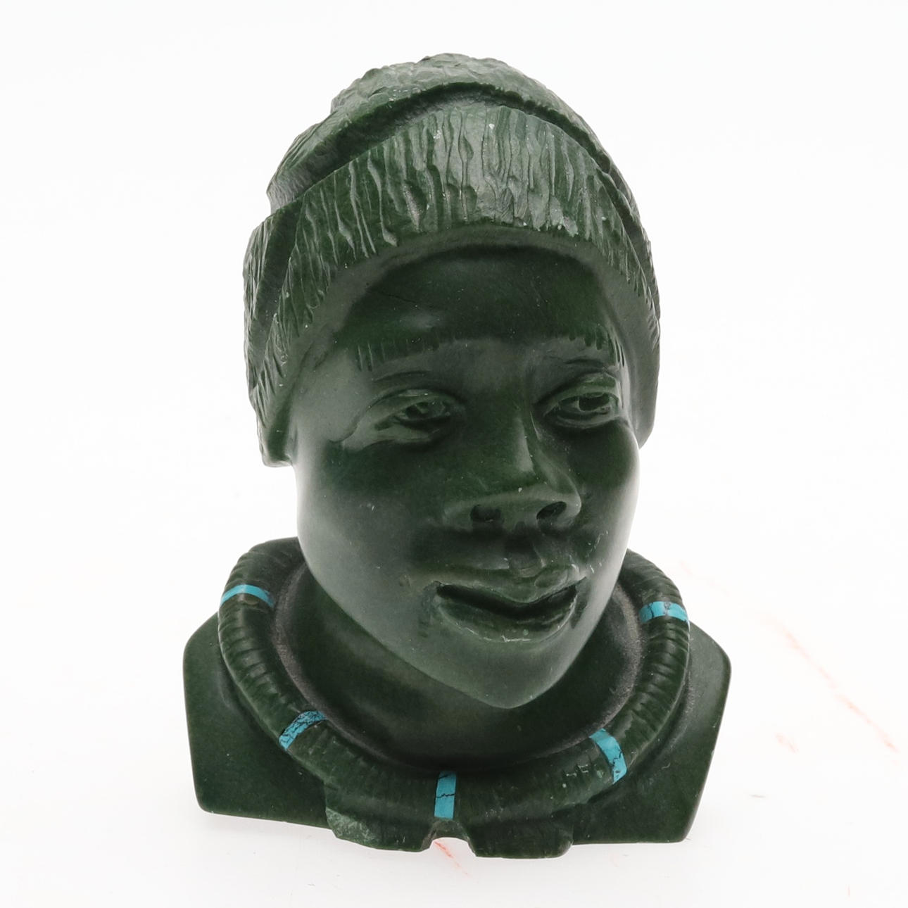 OIDENTIFIERAD KONSTNÄR. SCULPTURE. Bust, stone, signed.