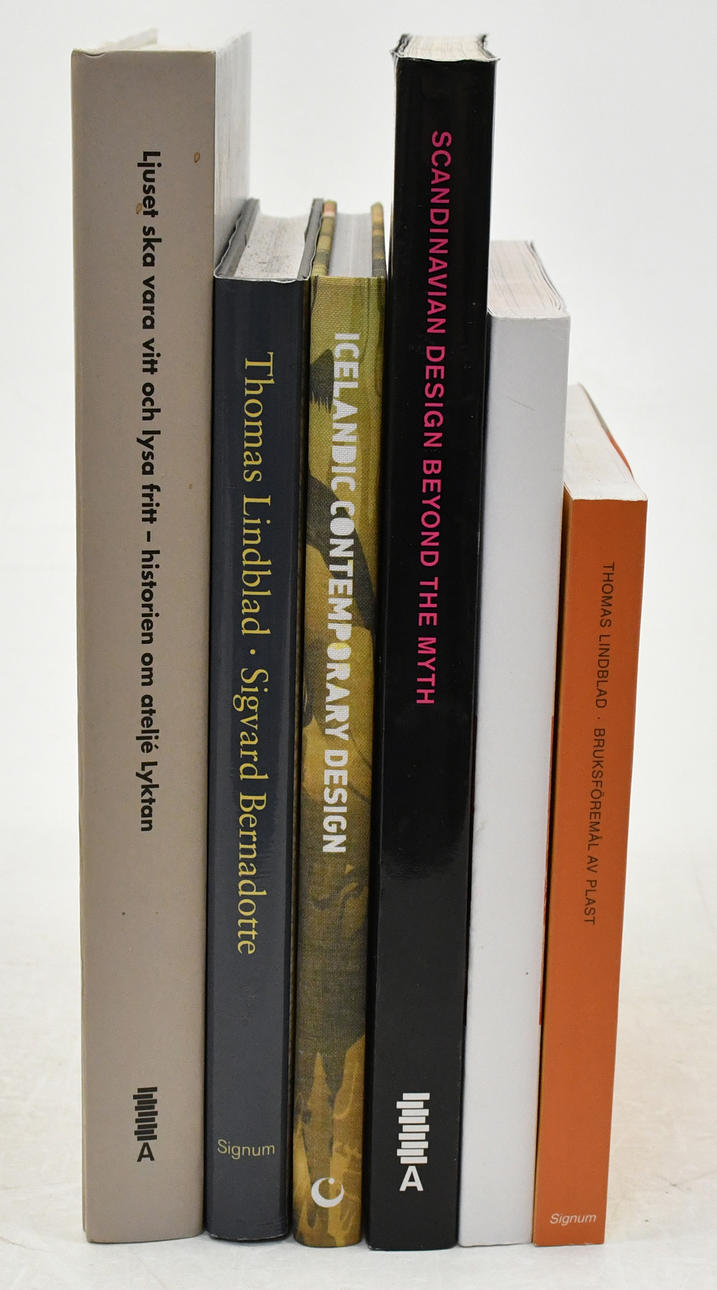 Böcker om skandinavisk design mm. 6 volymer.