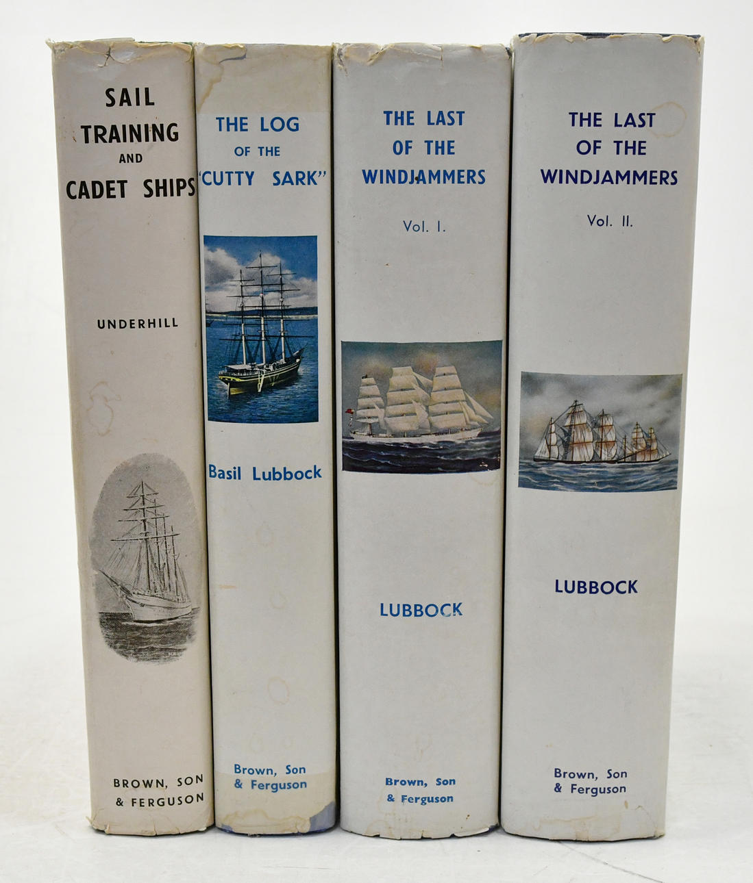 Bøger om sejlskibe. 4 bind.