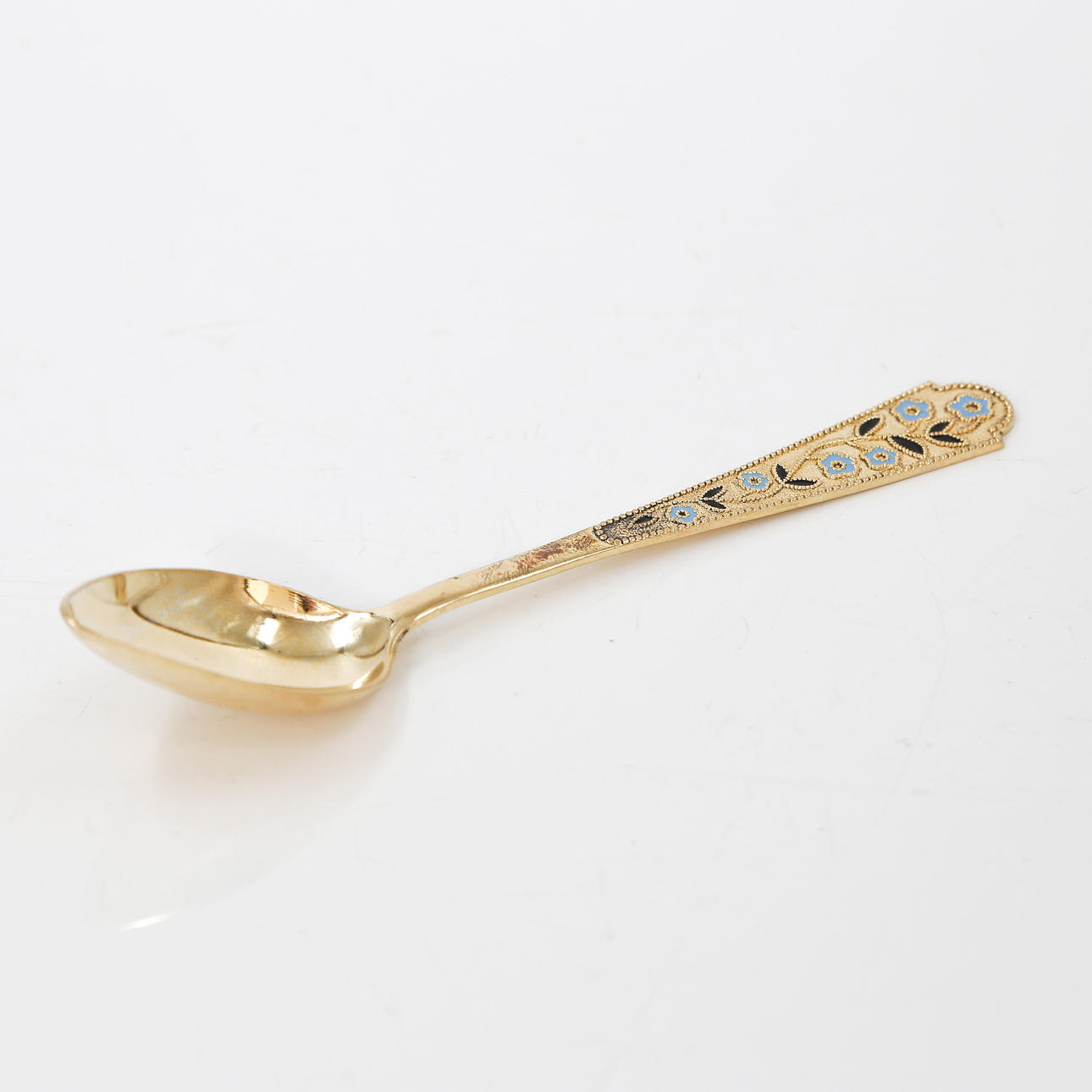 RYSSLAND, SILVERSKED, EMALJERAD DEKOR, GULDFÖRGYLLD.