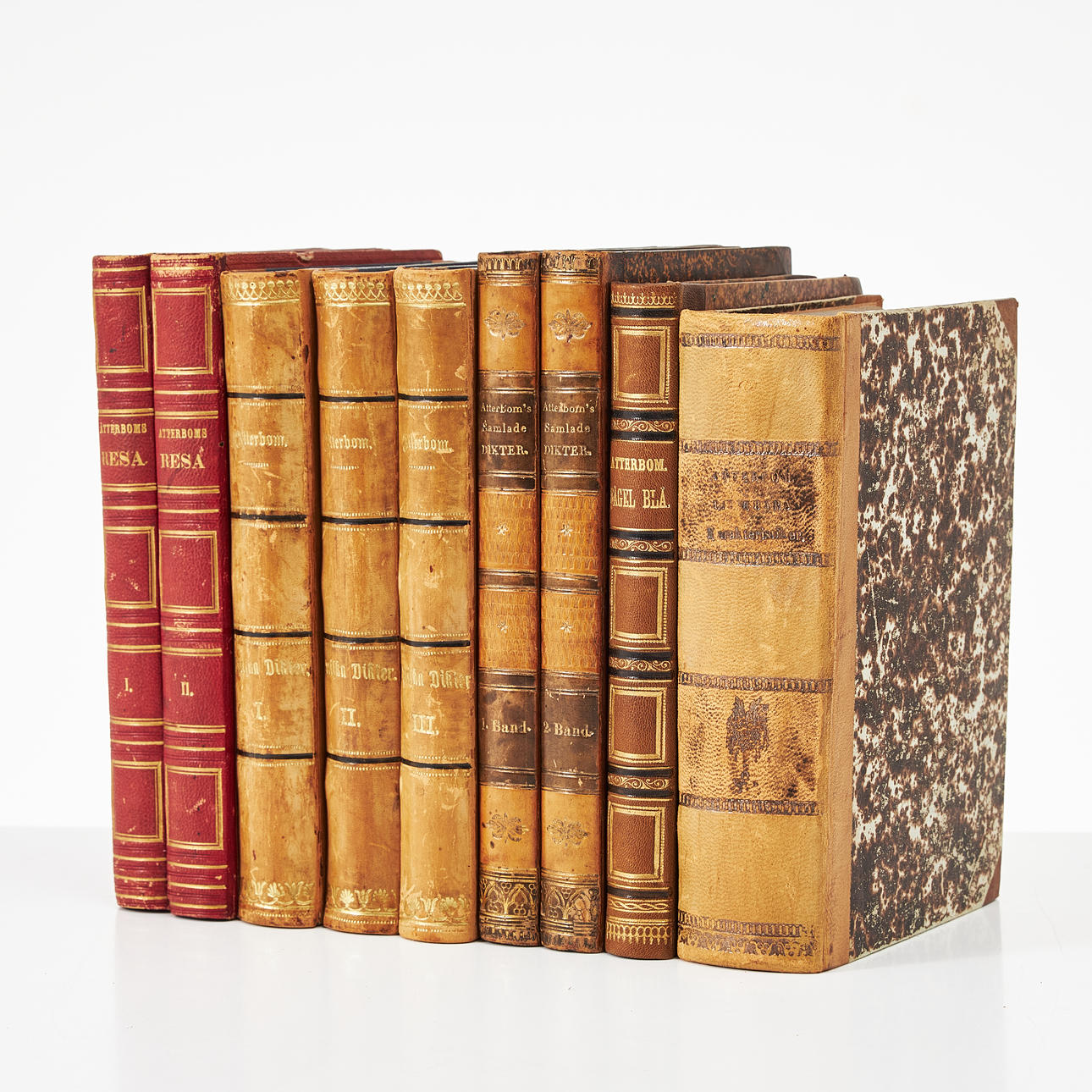 ATTERBOM, SAMLING VITTERHET, 1838-1870, 9 BIND.