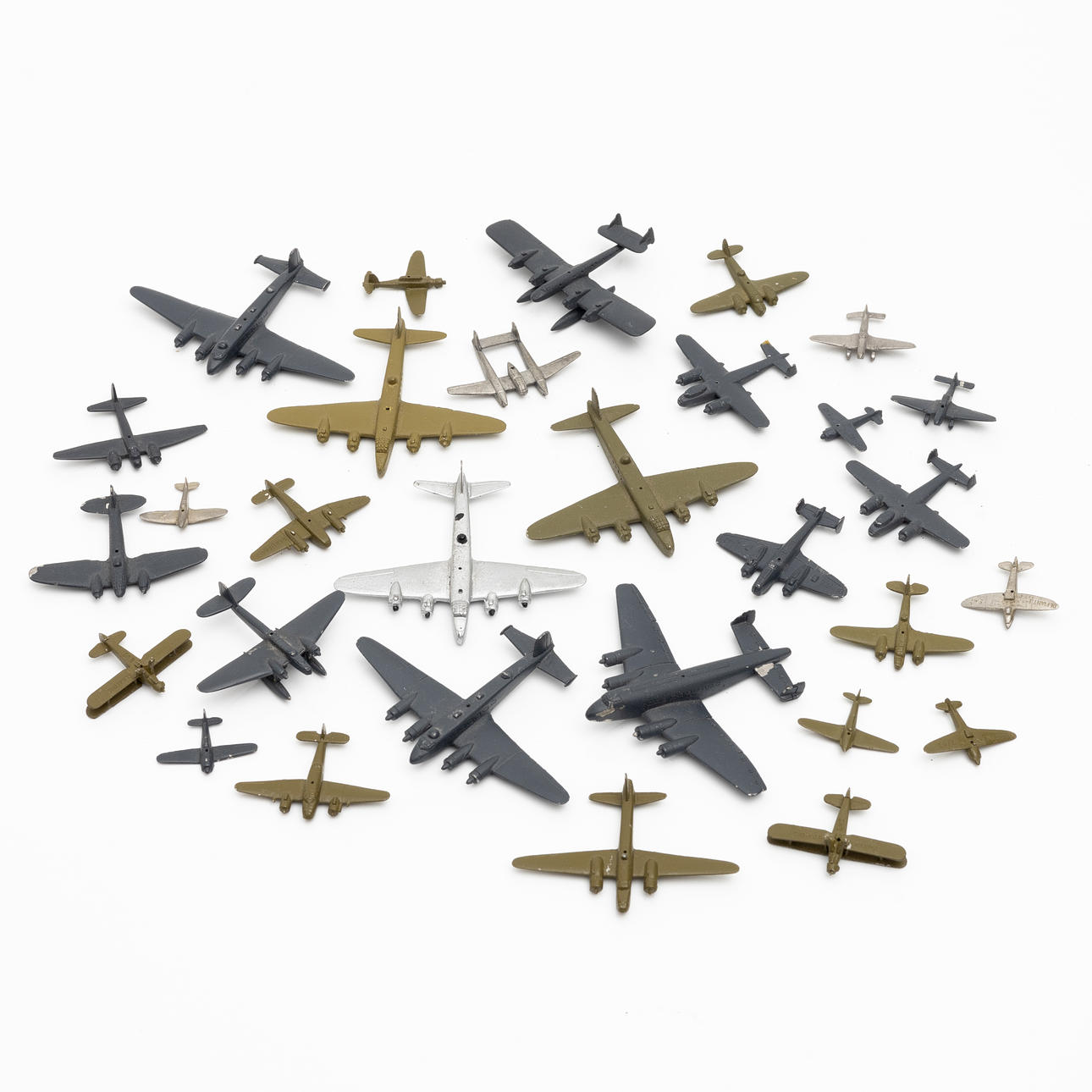 AIRCRAFT Recognition models, about 15 English and 15 German, castings made in the USA c. 1940's.