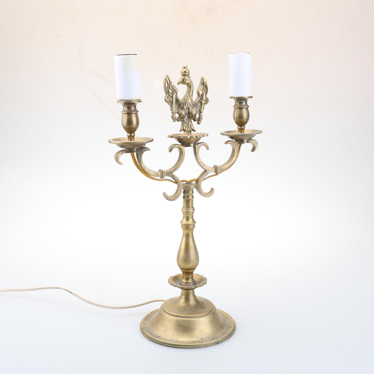 A table lamp, brass/iron, 20th century, second half.