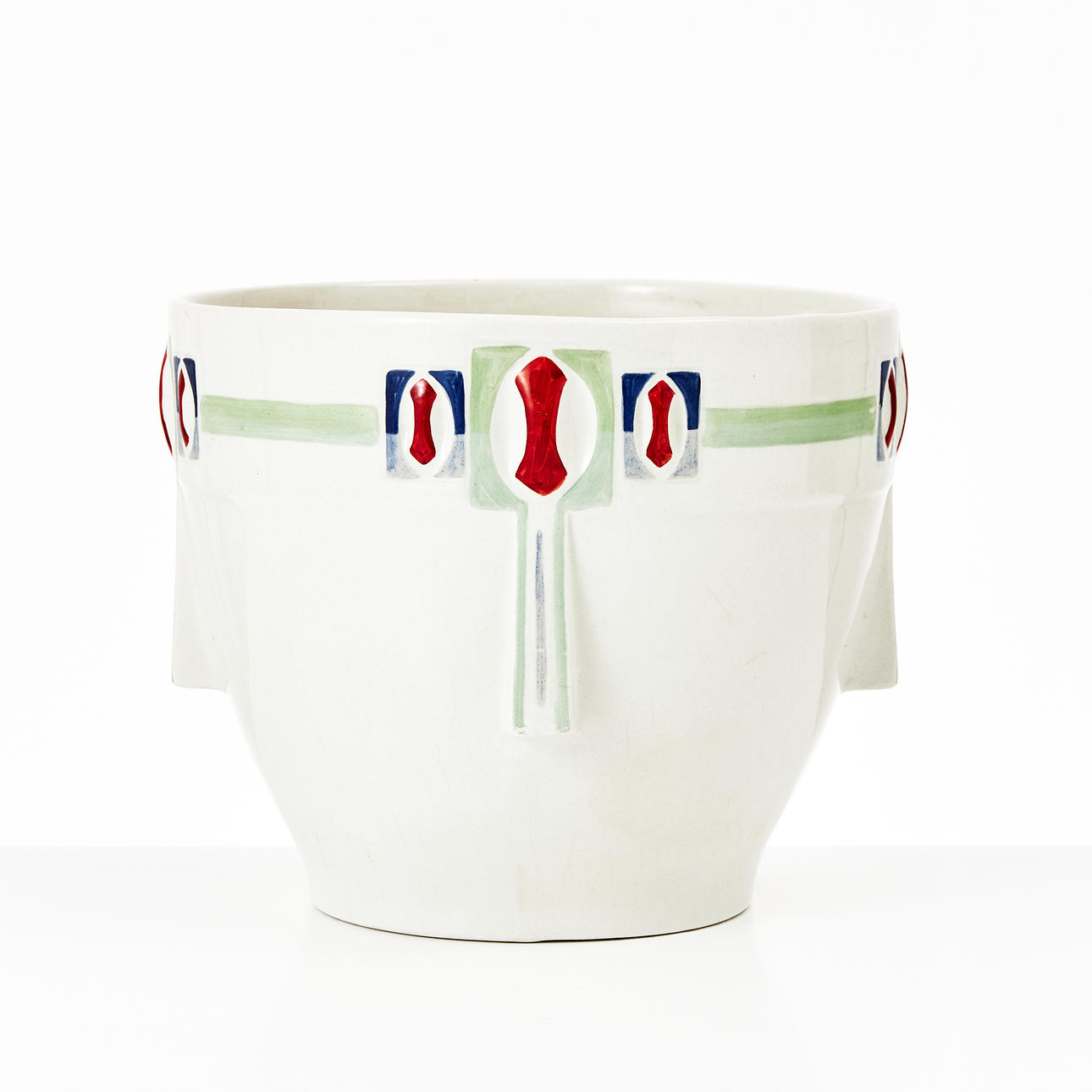 ALF WALLANDER. OUTER LINER, Rörstrand, glazed and painted flintware, unsigned.