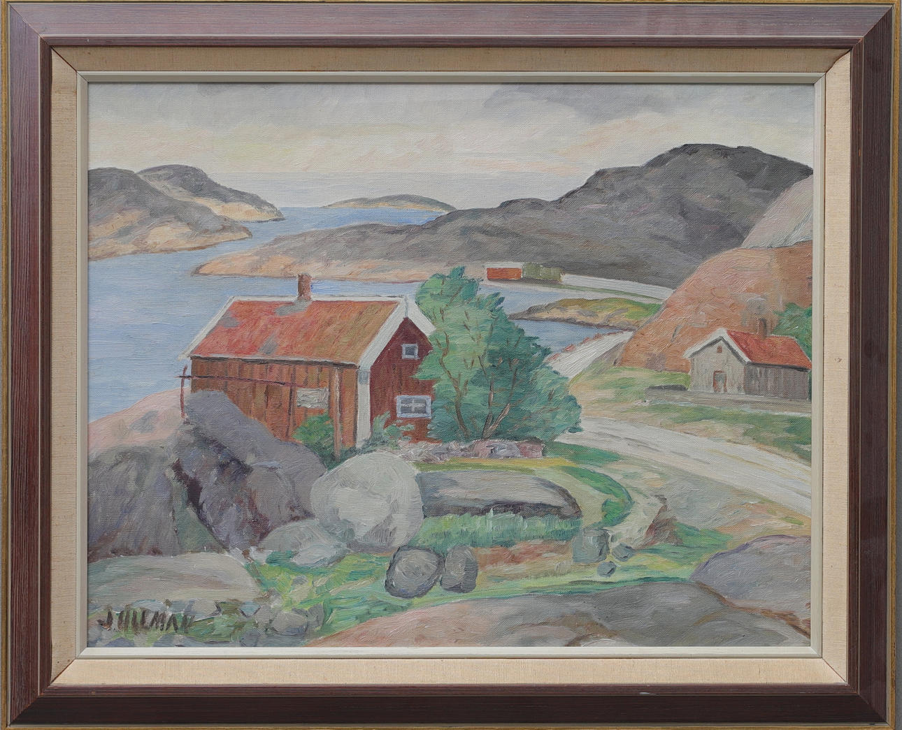 JOHN ULLMAN. oil on canvas, signed.
