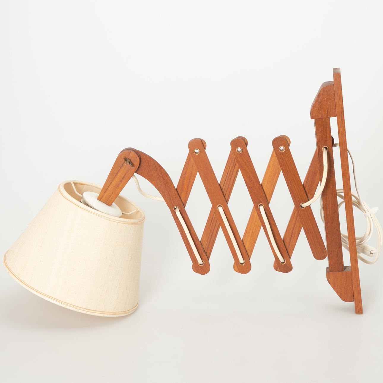 Teak scissor lamp, 1960s.