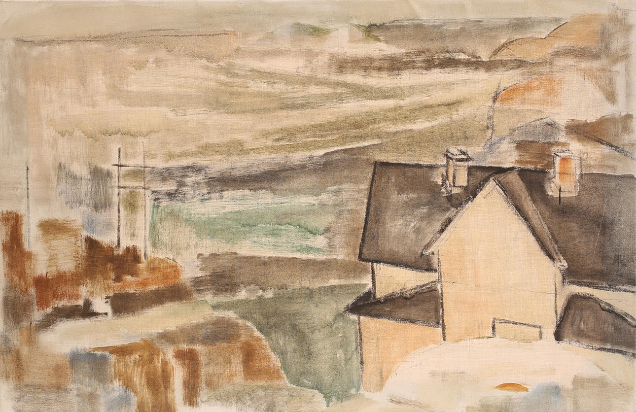 FRED  ANDERSSON. Oil on canvas, signed.