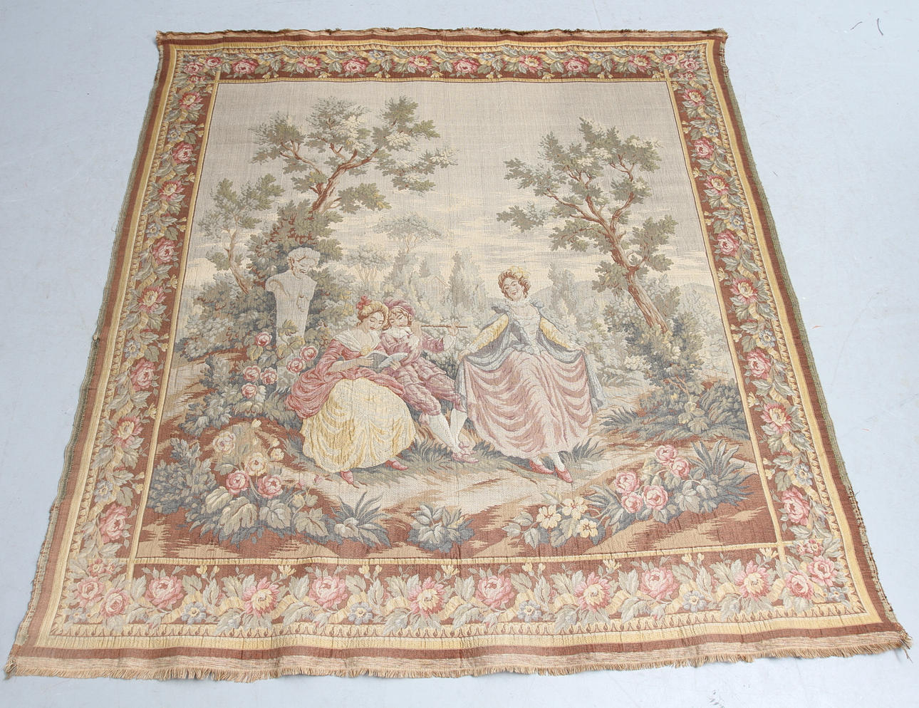 WALL TEXTILE, rococo motif, 20th century.