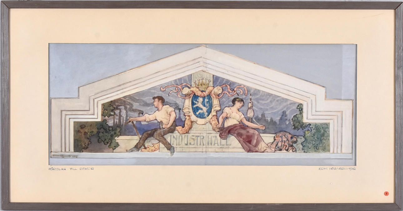 EDWARD HÖGARDH. Watercolor.