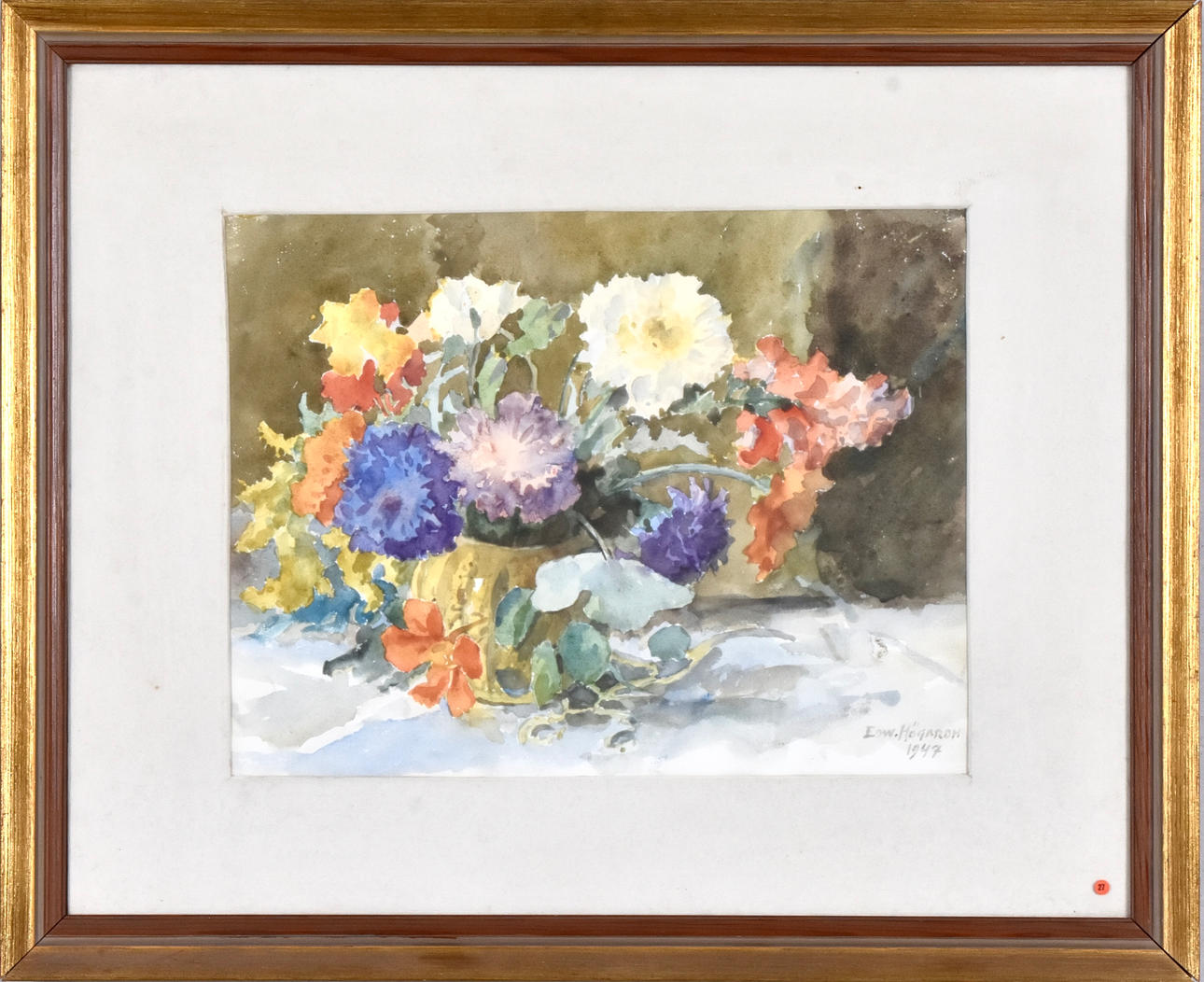 EDWARD HÖGARDH. Akvarell.