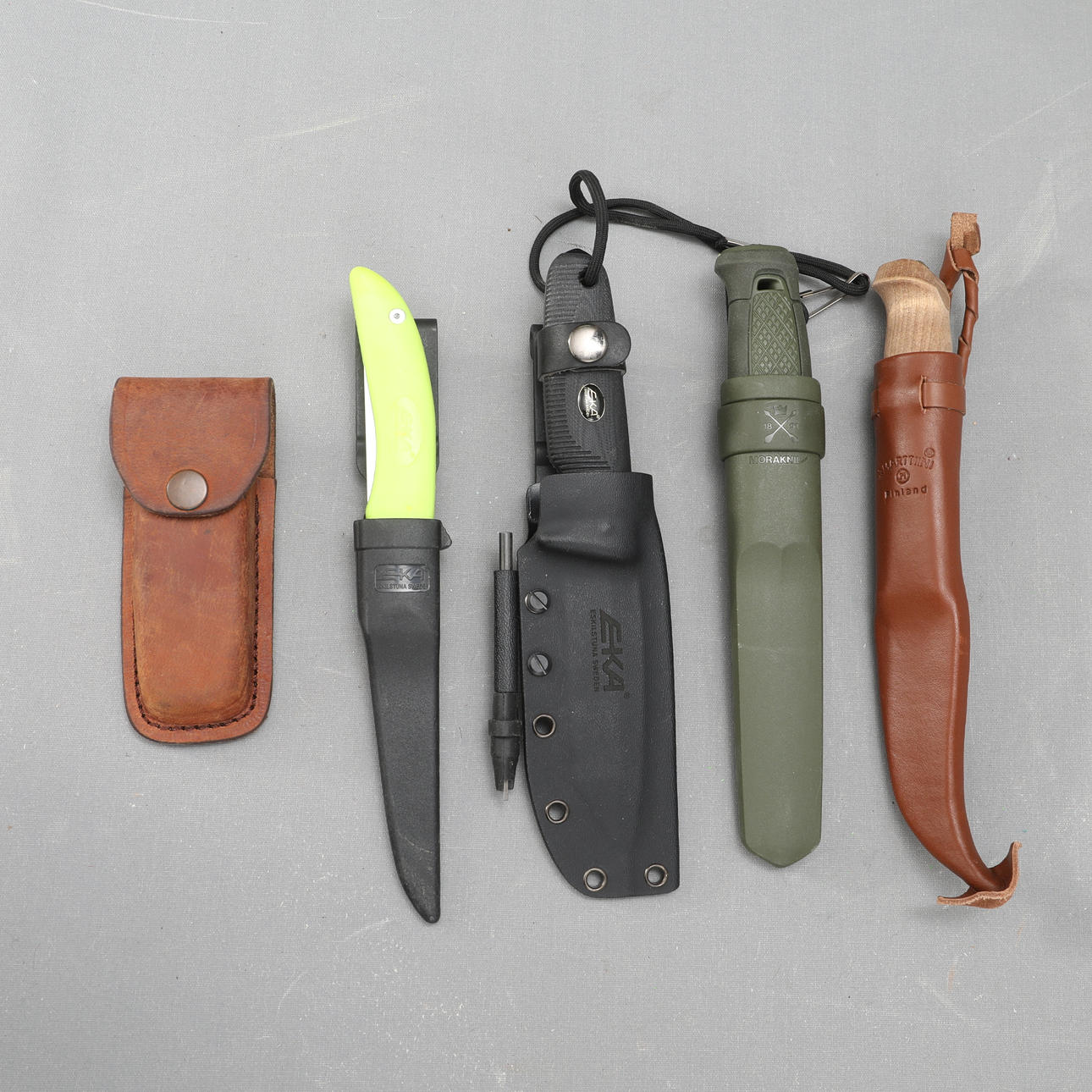 VEITSET, 3 kpl Eka, J, Marttiini, Morakniv.