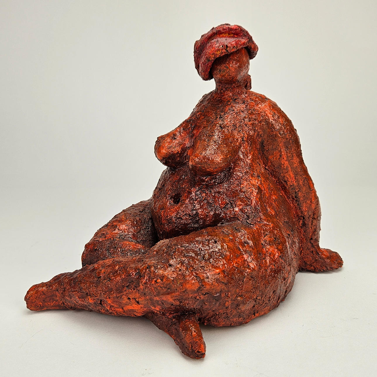 SISSI STAHLI. Nude study. Sculpture, ceramic, signed SS.