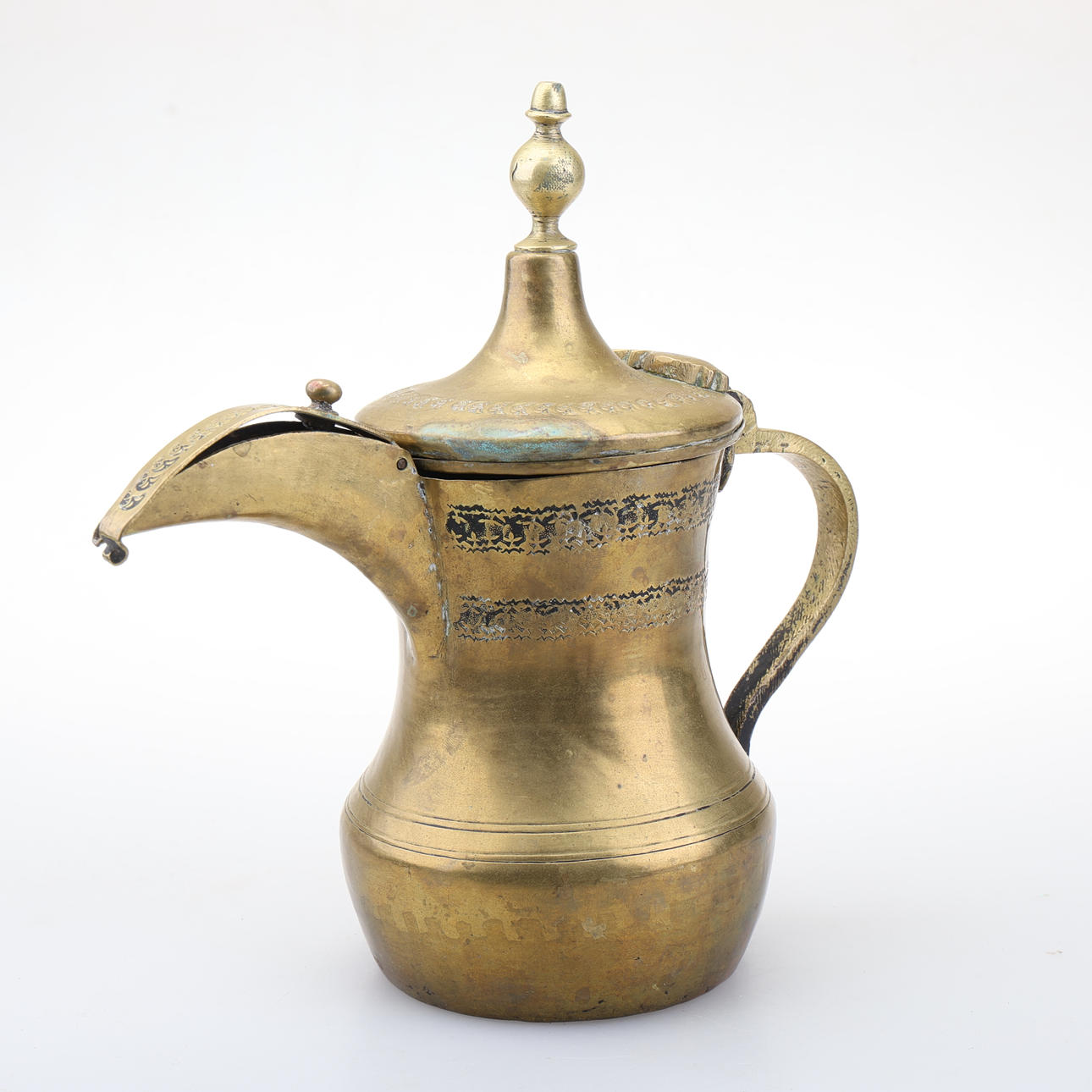 A brass teapot, Turkish.