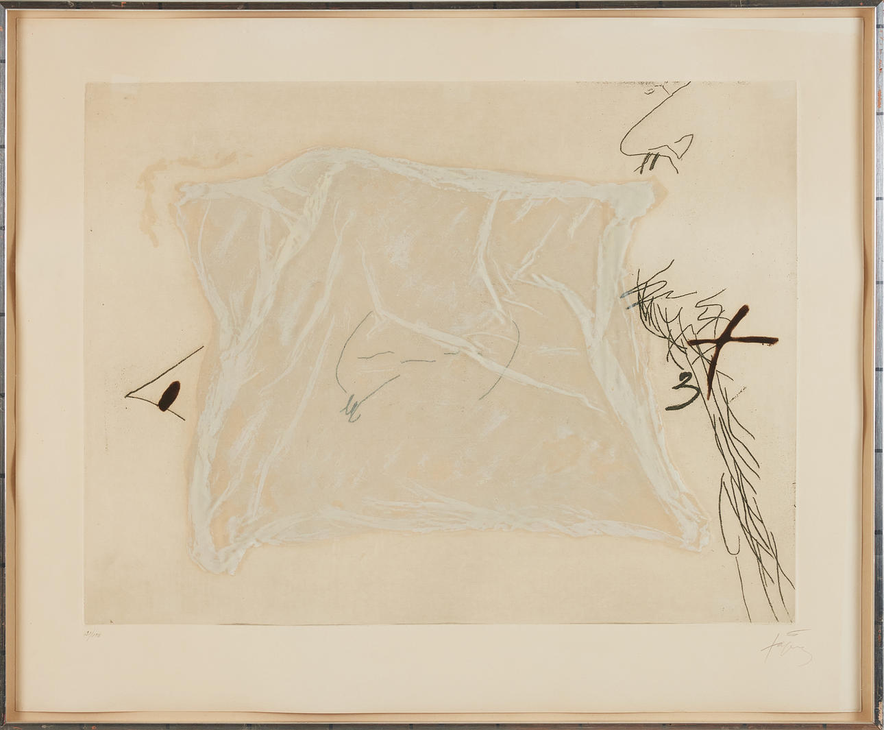 ANTONI TÀPIES. „Mouchoir“, ætsning, 1971.