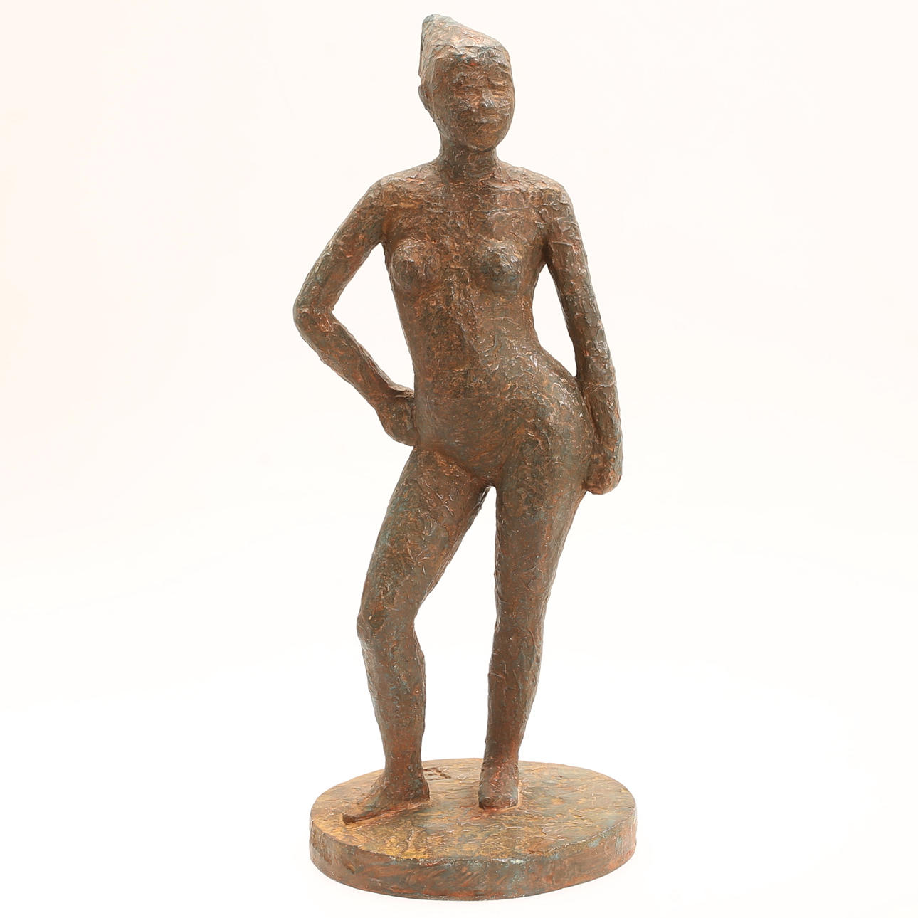 ERIK PERSSON. Sculpture, patinated metal monogram signed EP.