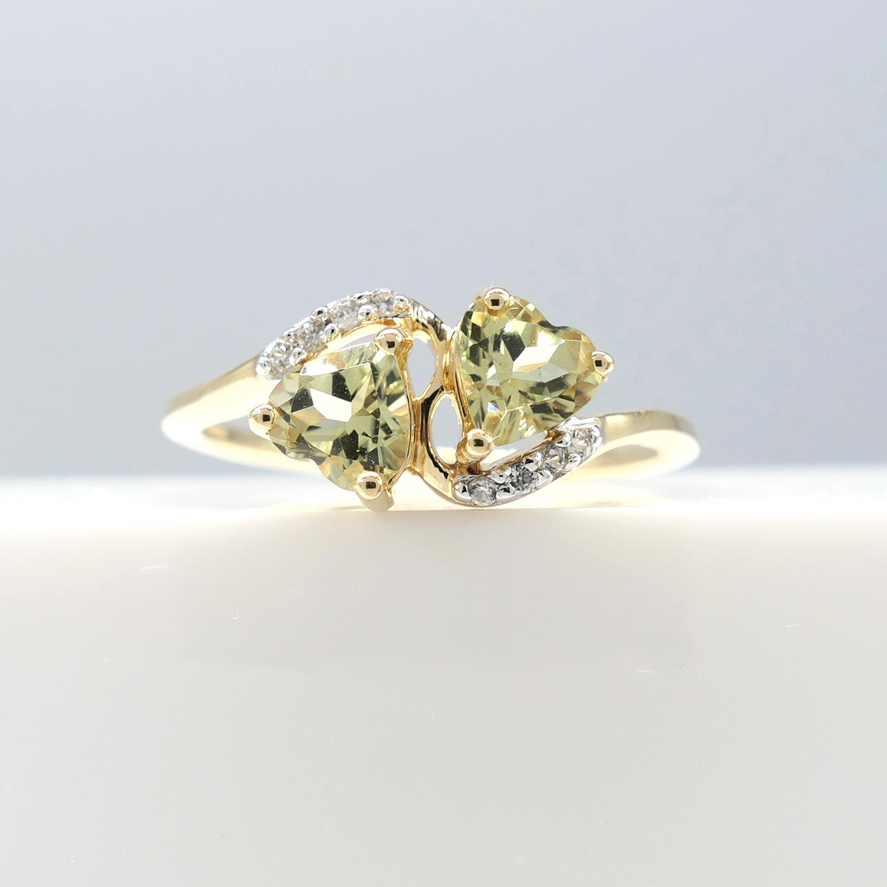 QUARTZ & TIMANTTI kaksoissydänrengas.